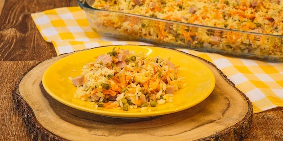 Arroz de Forno com Peito de Peru e Maggi Meu Segredo