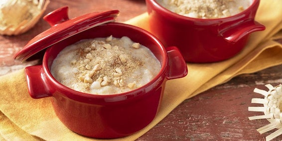 Canjica Crocante de Farinha Láctea e Amendoim