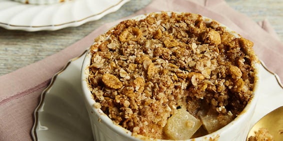 Crumble Aromático de Pera