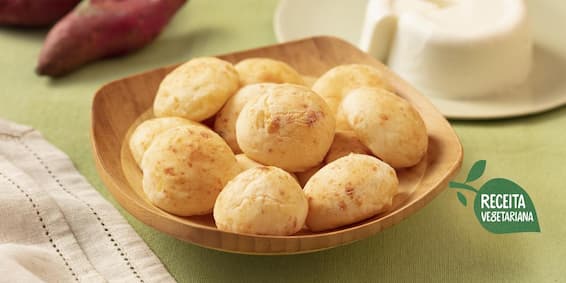 Pão de Queijo de Batata Doce com Ninho Origem Vegetal