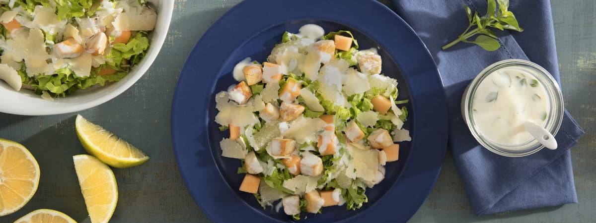 Salada de Frango com Melão e Lima da Pérsia