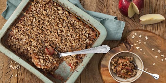 Receitas de crumble: Crumble de Maçã e Aveia