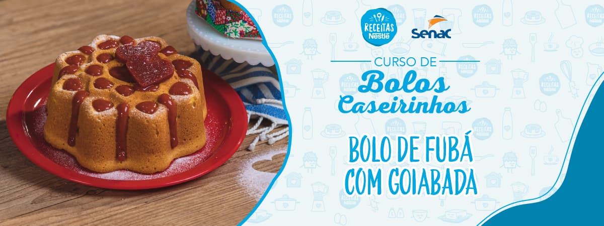 Doces Receitas: Bolo de Fubá com Goiabada