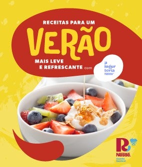 Recipe Bowl de iogurte com frutas e granola, campanha Receitas Nestlé com receitas leves e refrescantes para o verão. Card Image
