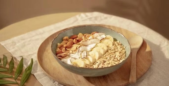 Bowl de manga com aveia