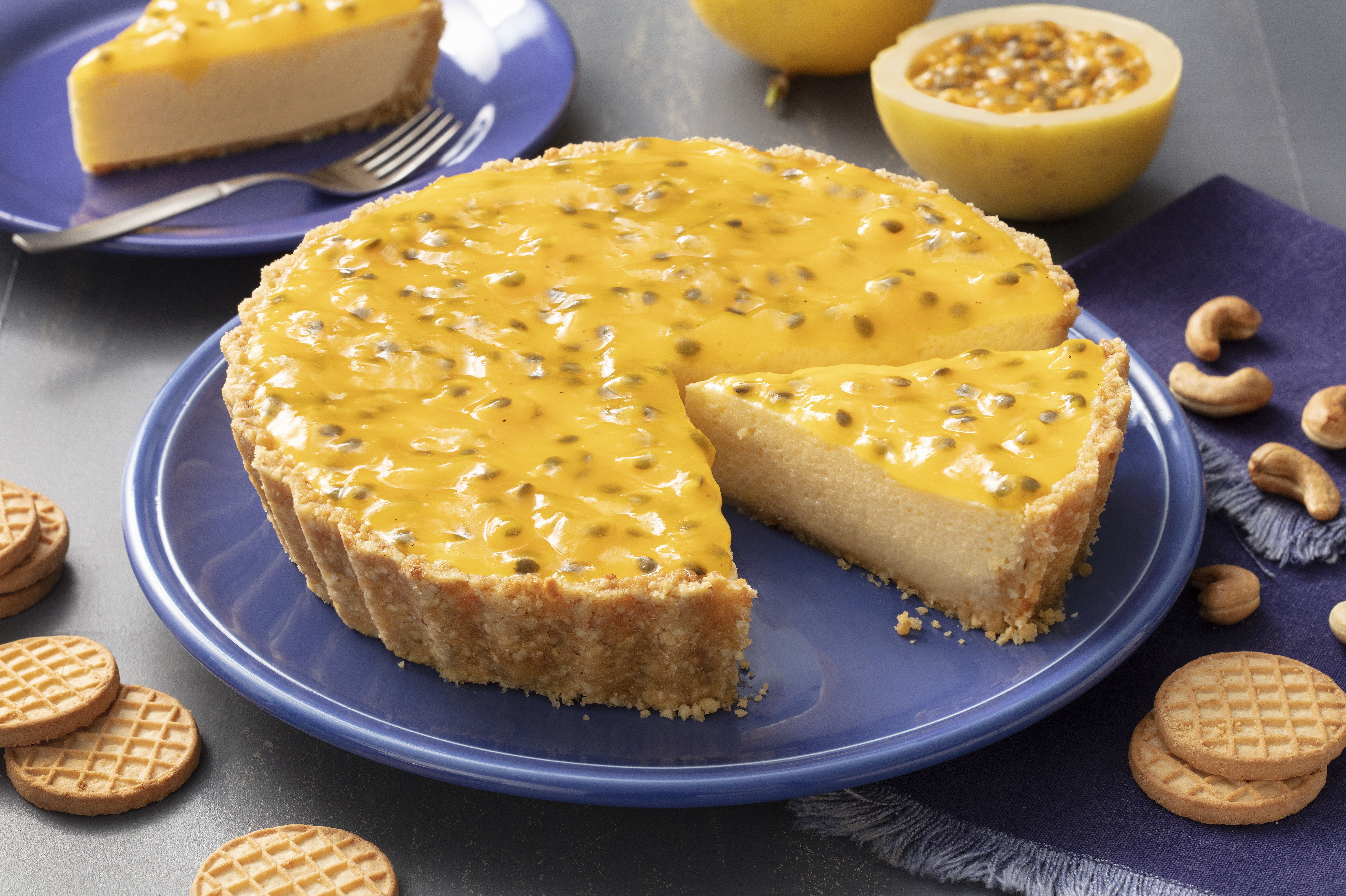 Torta Mousse de Maracujá com Biscoito TOSTINES
