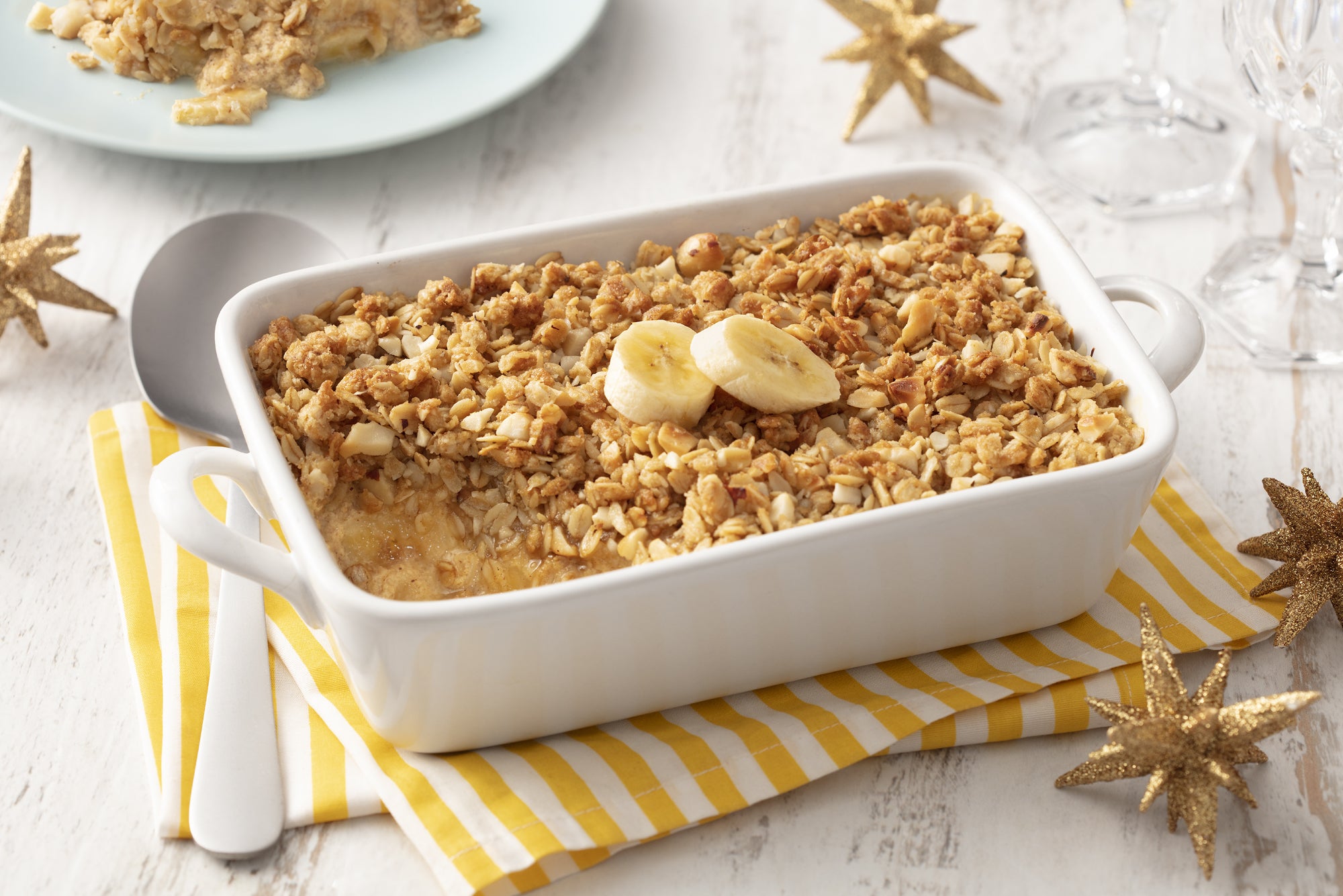 Crumble de Banana, Aveia e Nesfit Iogurte