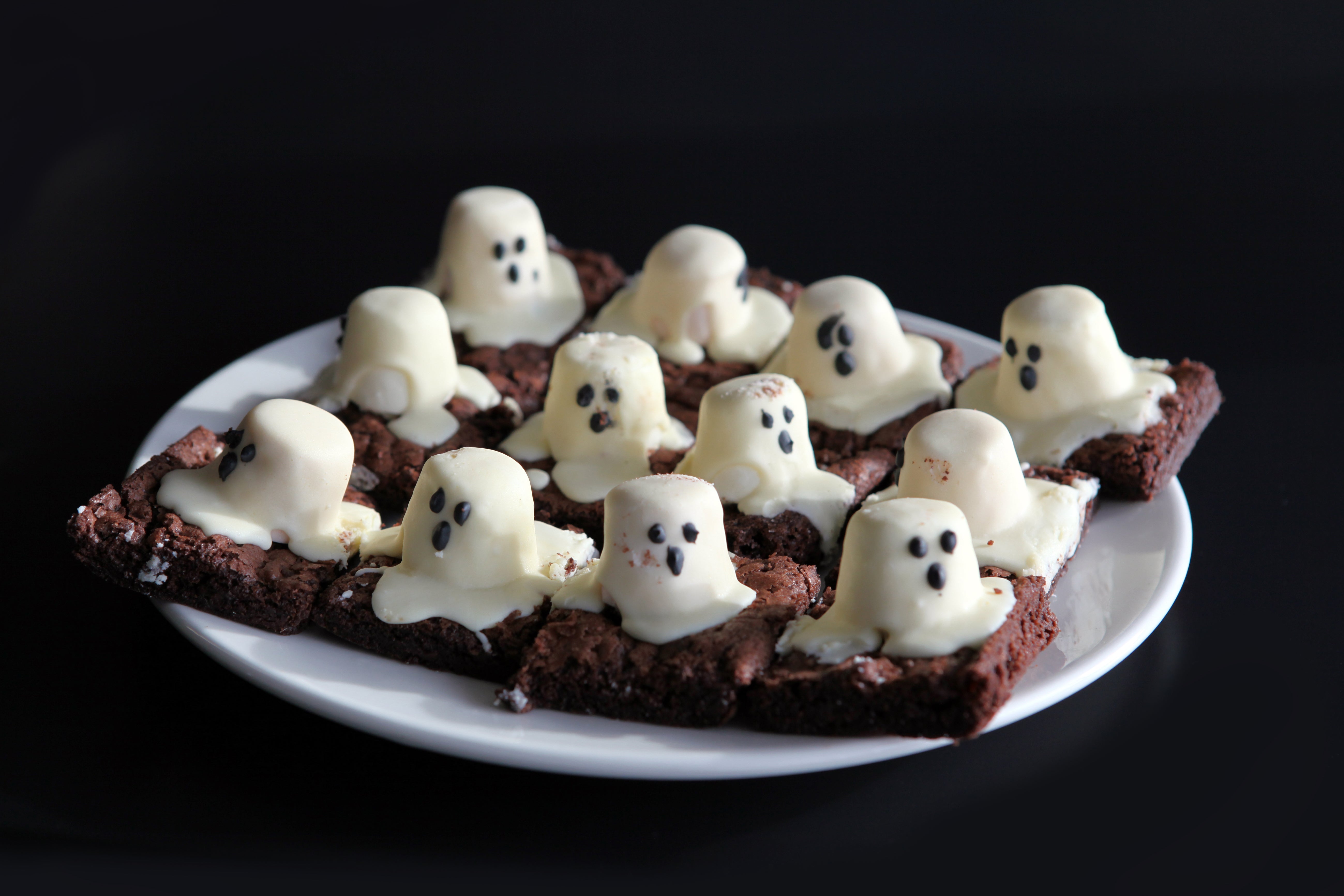 Receita de Brownie Fantasma para o Dia das Bruxas