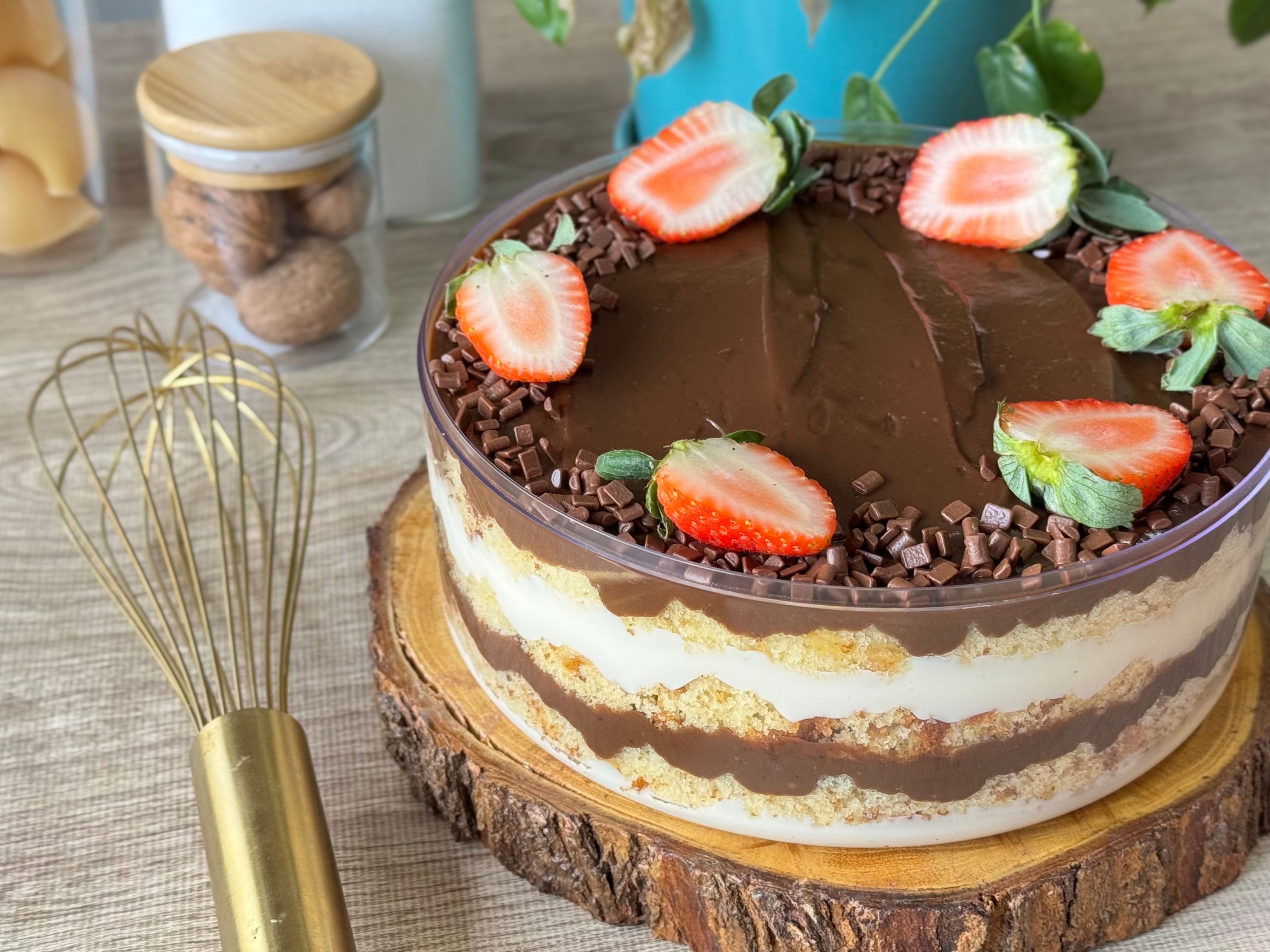 Receita de Pavê de Bolo na Travessa Cremoso