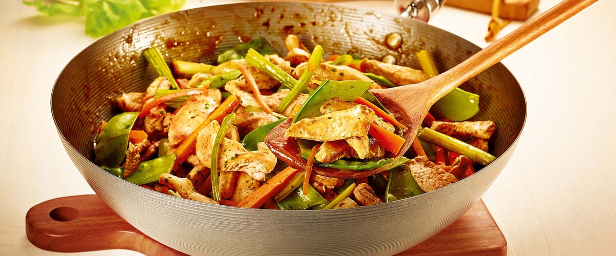 Tirinhas de Frango com Legumes