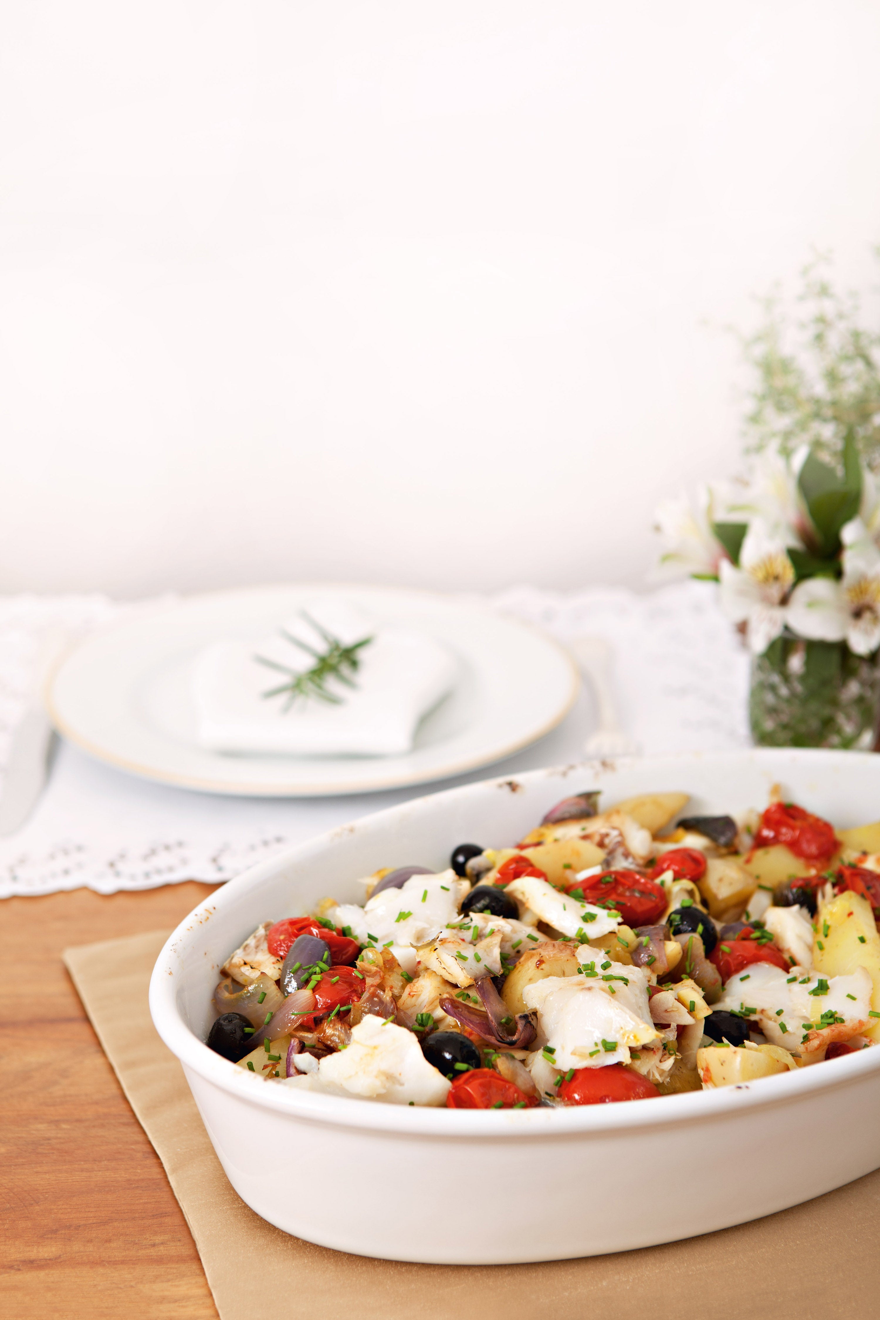 Bacalhau em Postas com Azeite Aromatizado