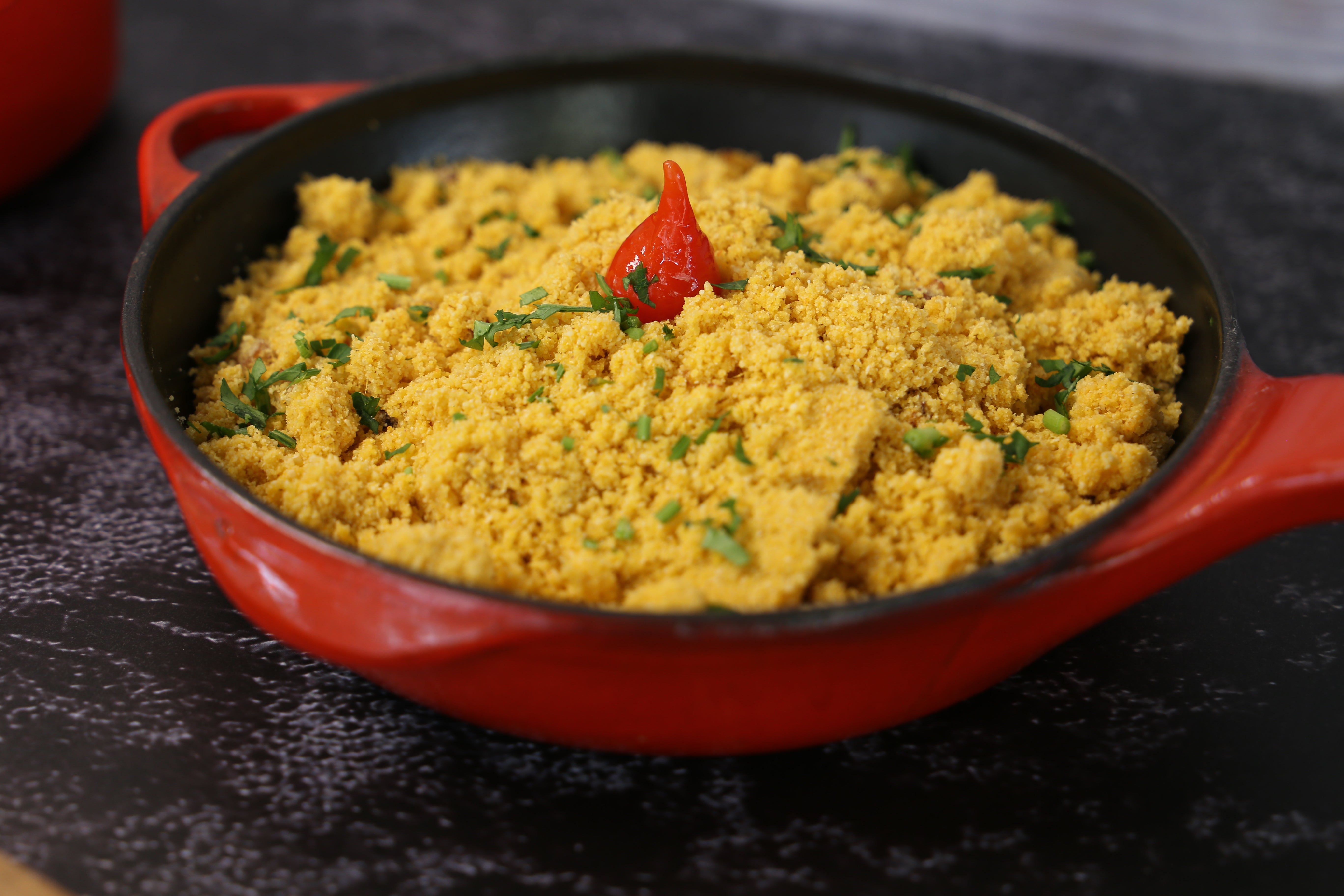 Farofa de Tomate e Milho Verde