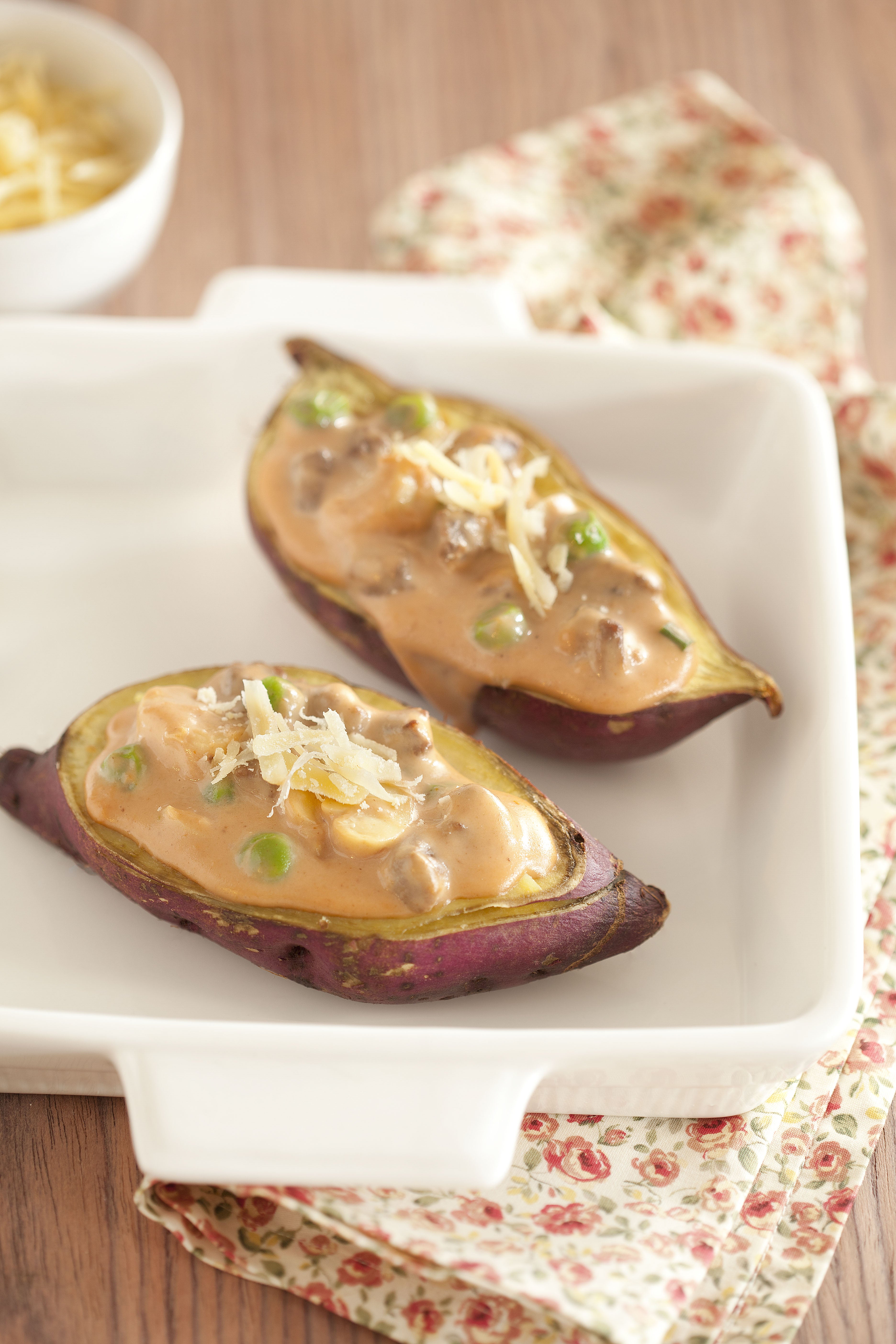 Batata-doce com Carne Cremosa
