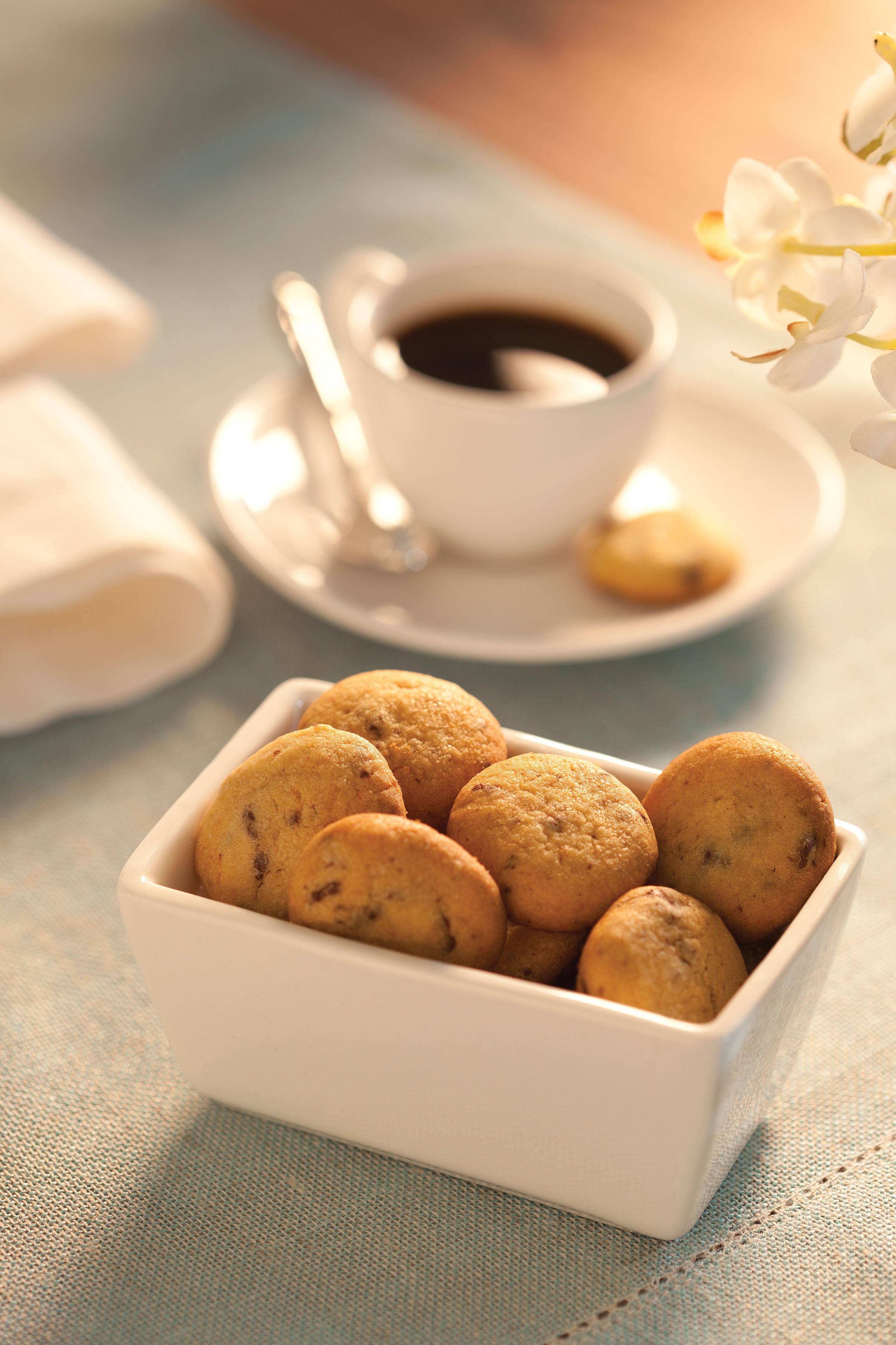 Mini Cookies com Raspas de Laranja