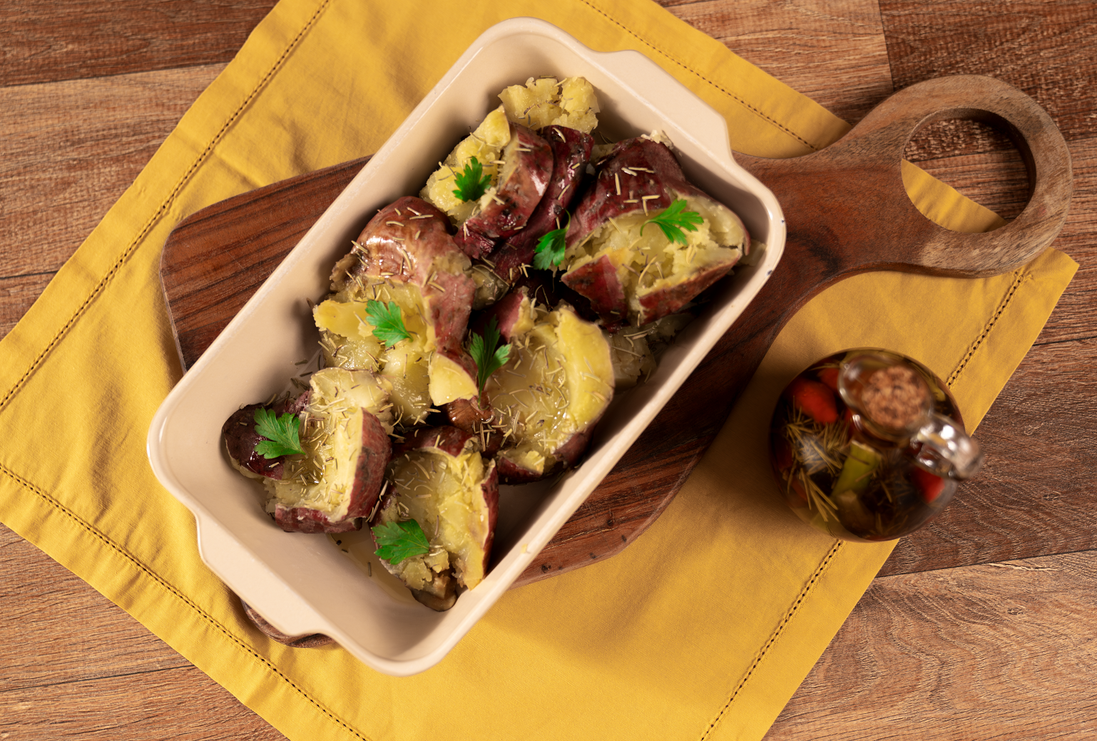 Receita de Batata Doce ao Murro