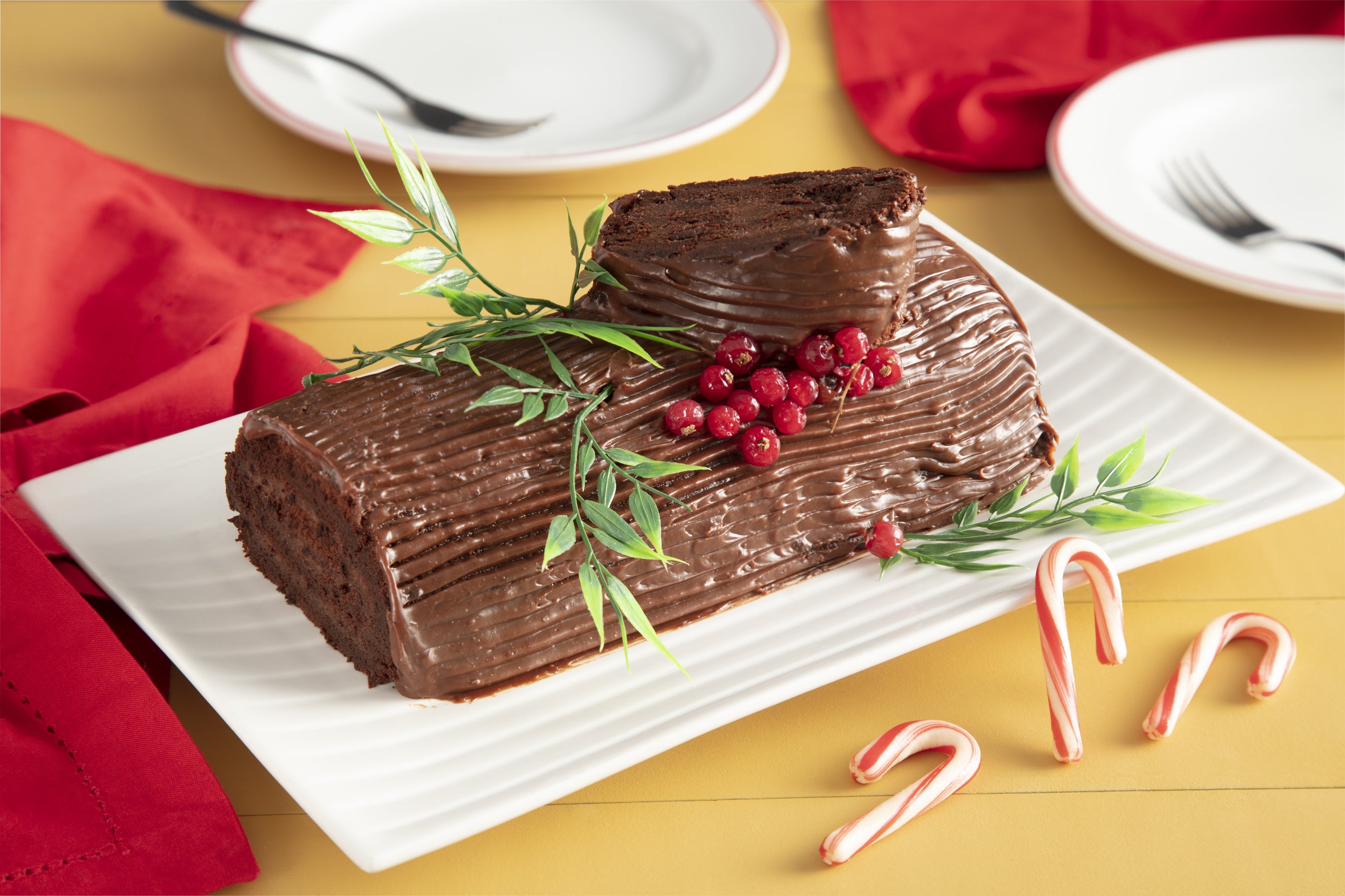 Receita de Rocambole de Natal Chocolatudo