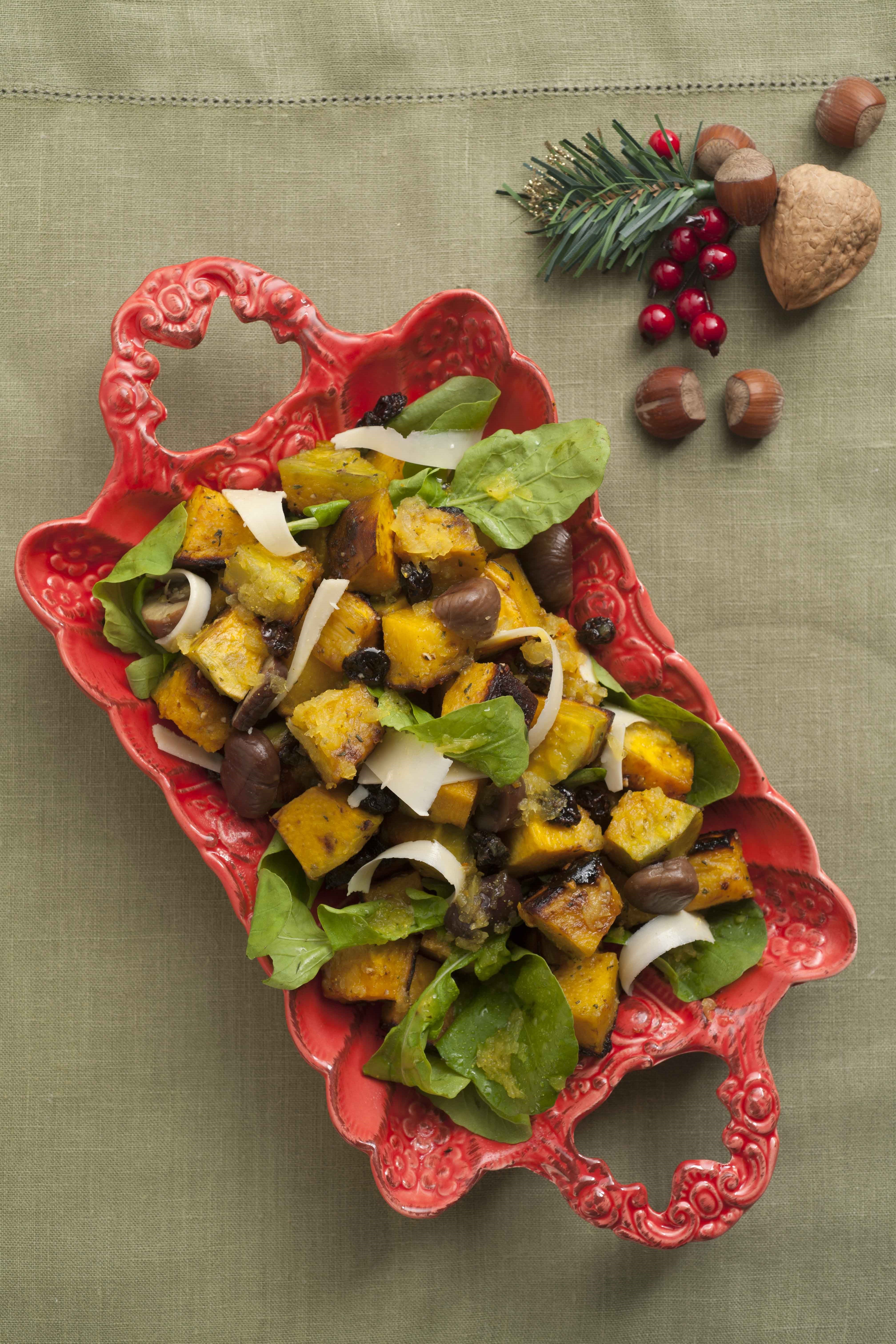 Salada de Abóbora Assada com Vinagrete de Cidra