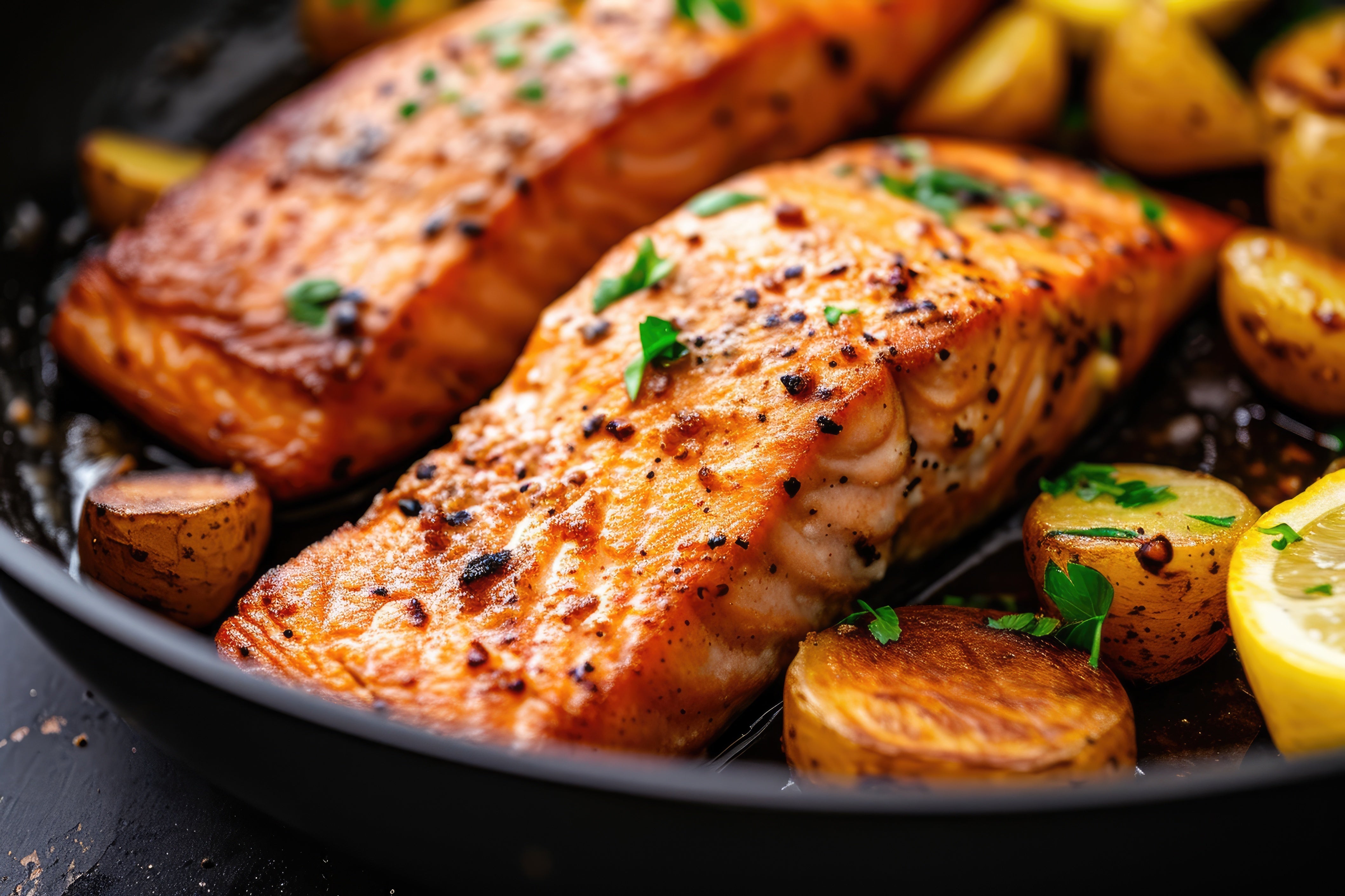 Receita de Salmão com Batatas na Air Fryer