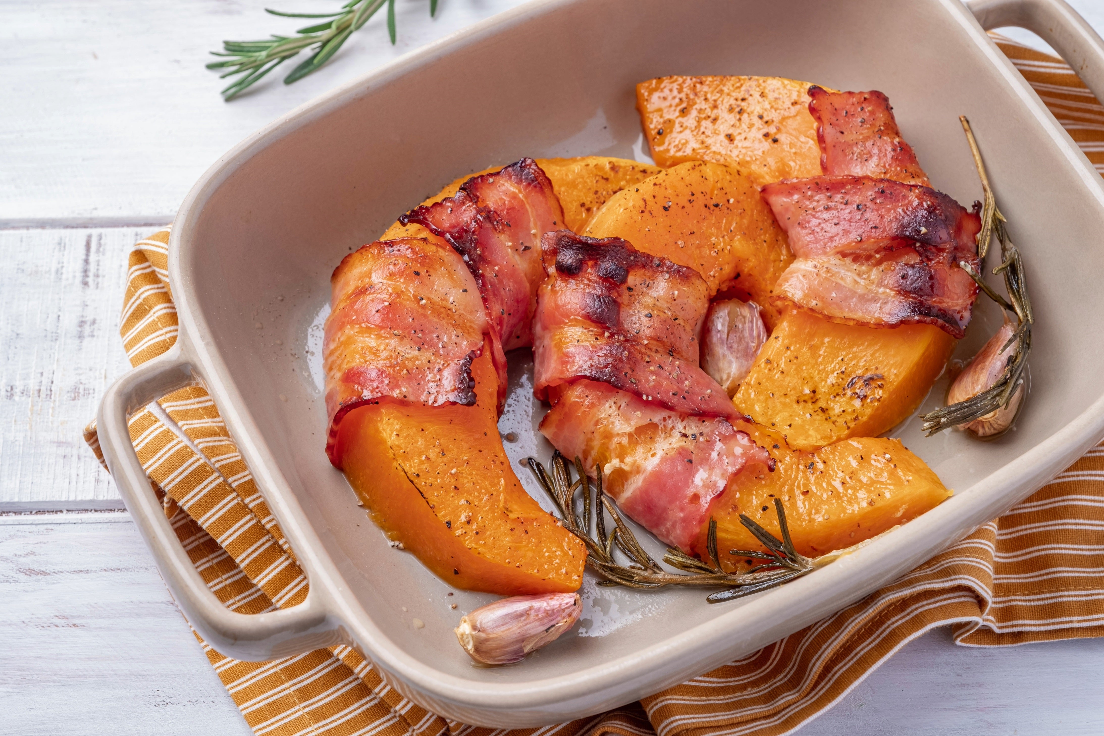 Receita de Abóbora Refogada com Bacon