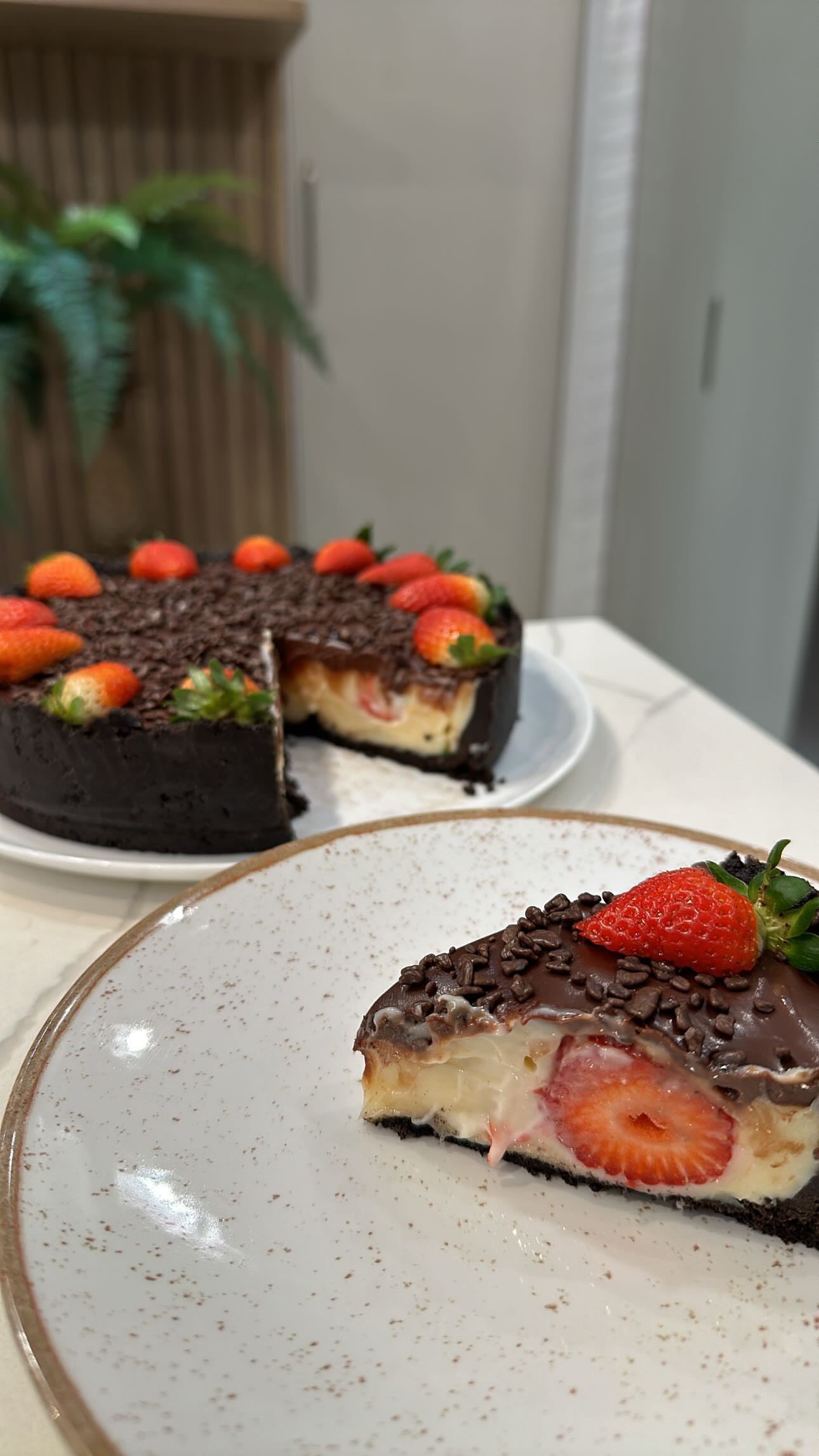 Receita de Torta de Morango com Ganache de Chocolate