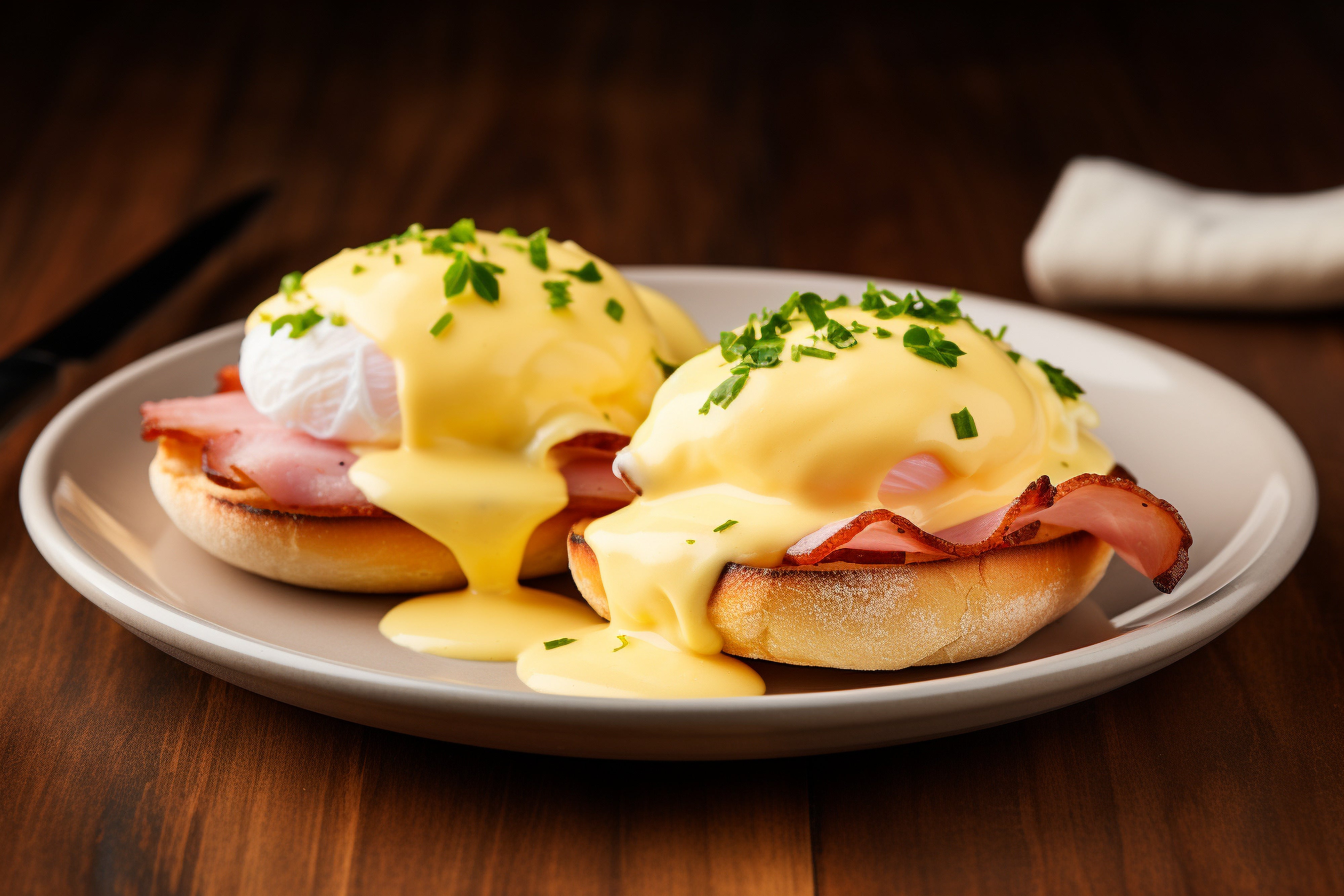 Receita de Eggs Benedict Toast Nutren Control