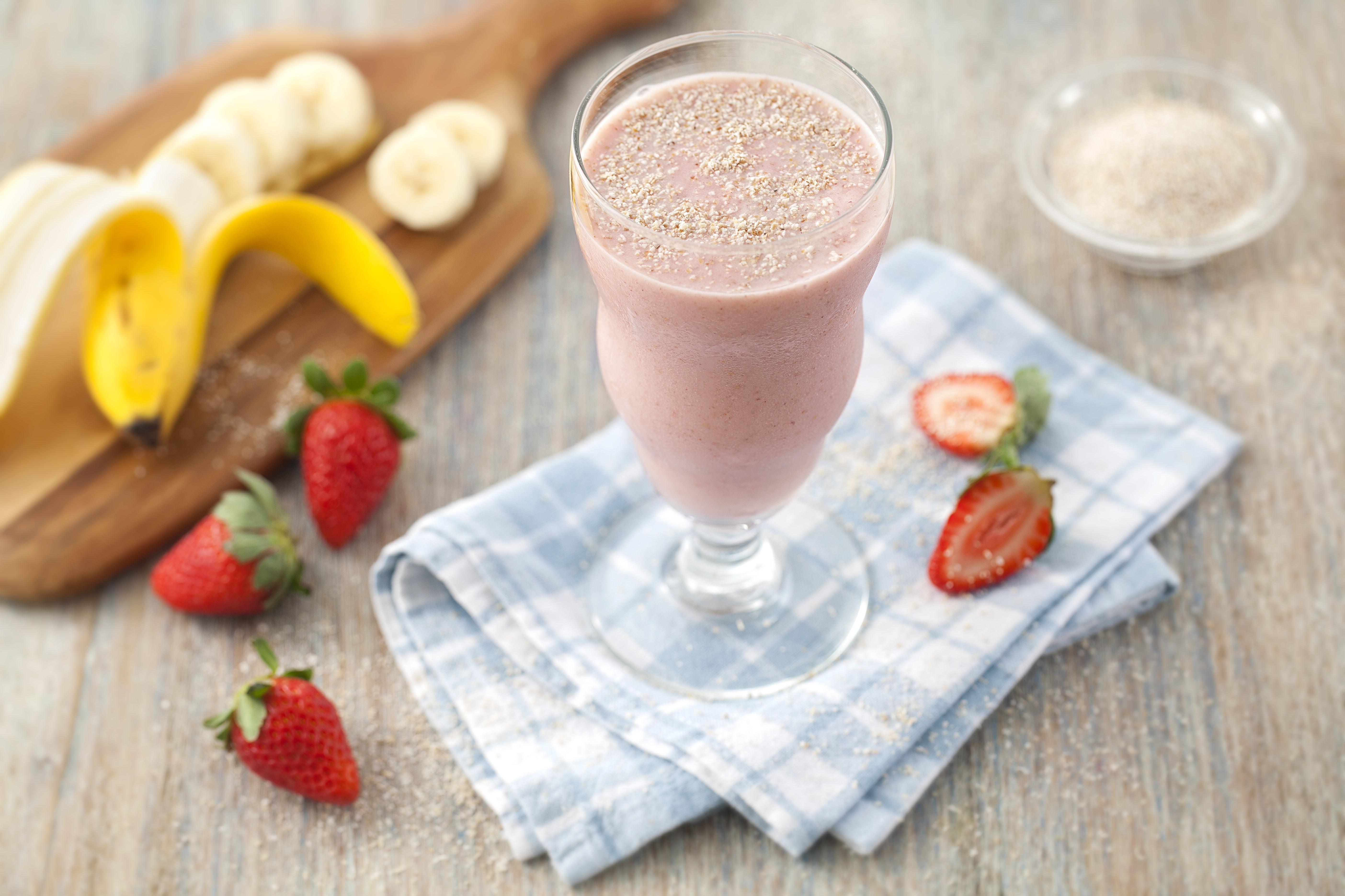 Vitamina de Banana, Morango e Aveia