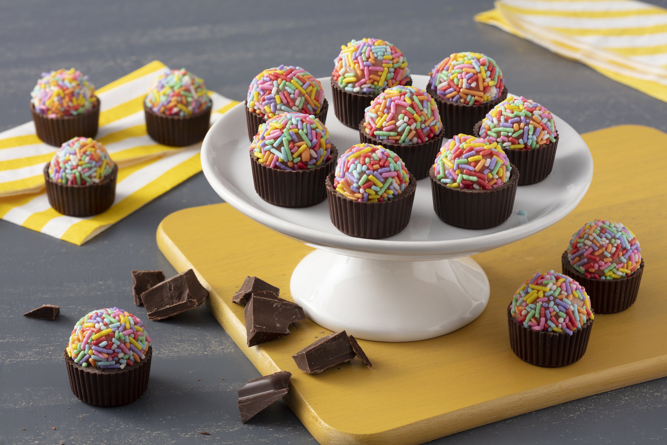 Forminha de Chocolate com Brigadeiros