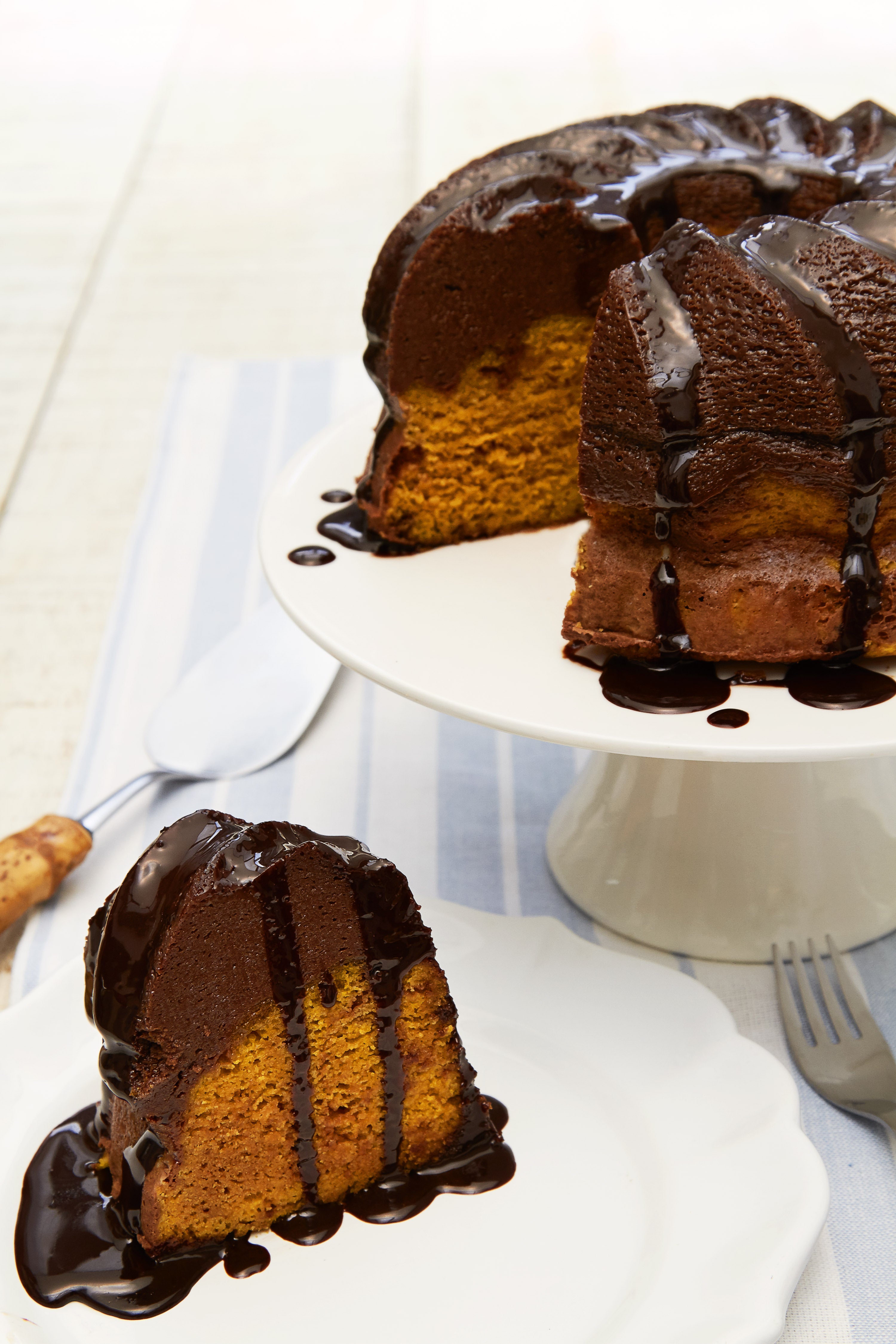 Bolo-Pudim de Cenoura e Chocolate