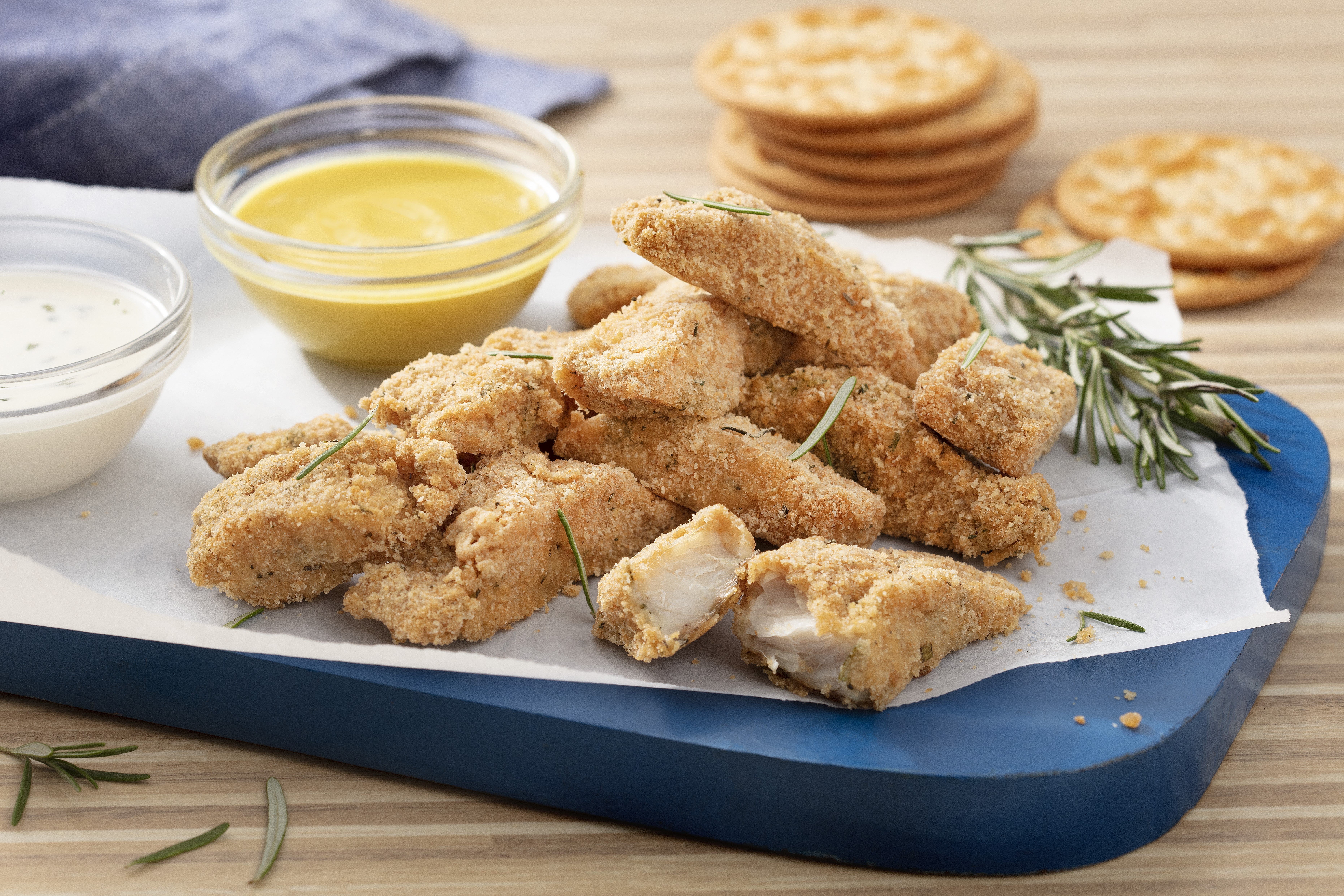 Filé de Pescada com Crosta de Biscoito Tostines Água