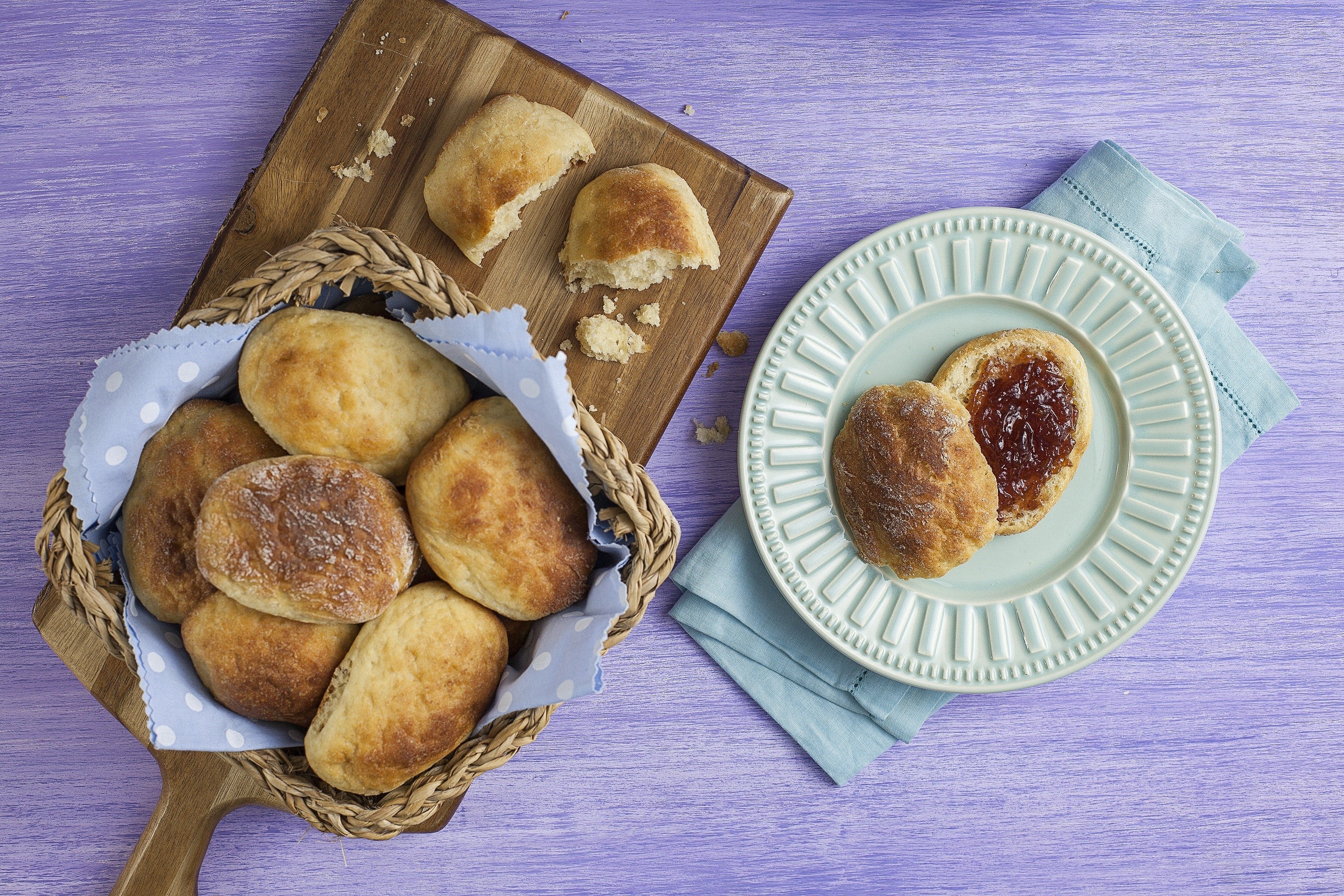 Receita de Mini Pão Caseiro