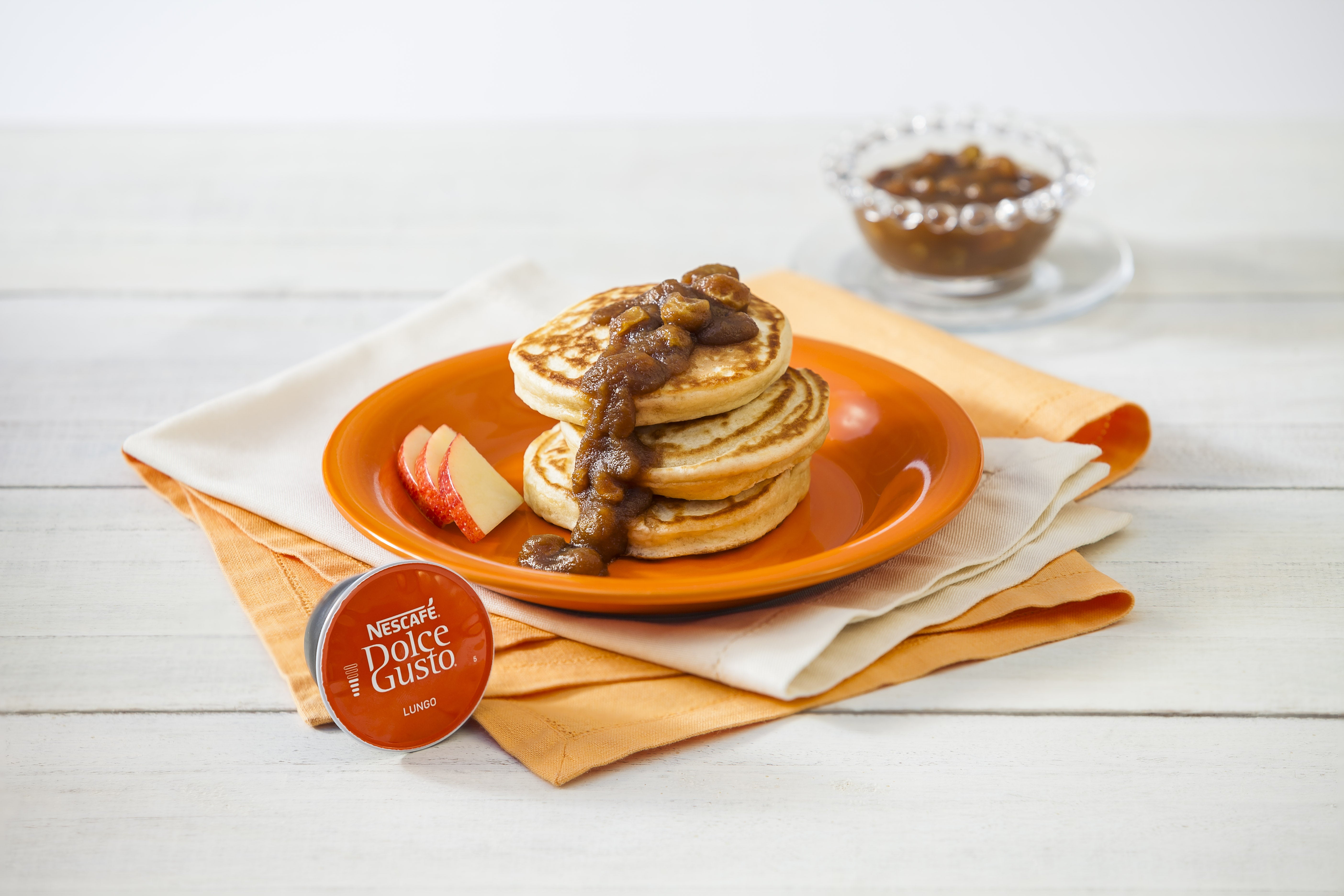 Pancake com Purê de Lungo e Maçã