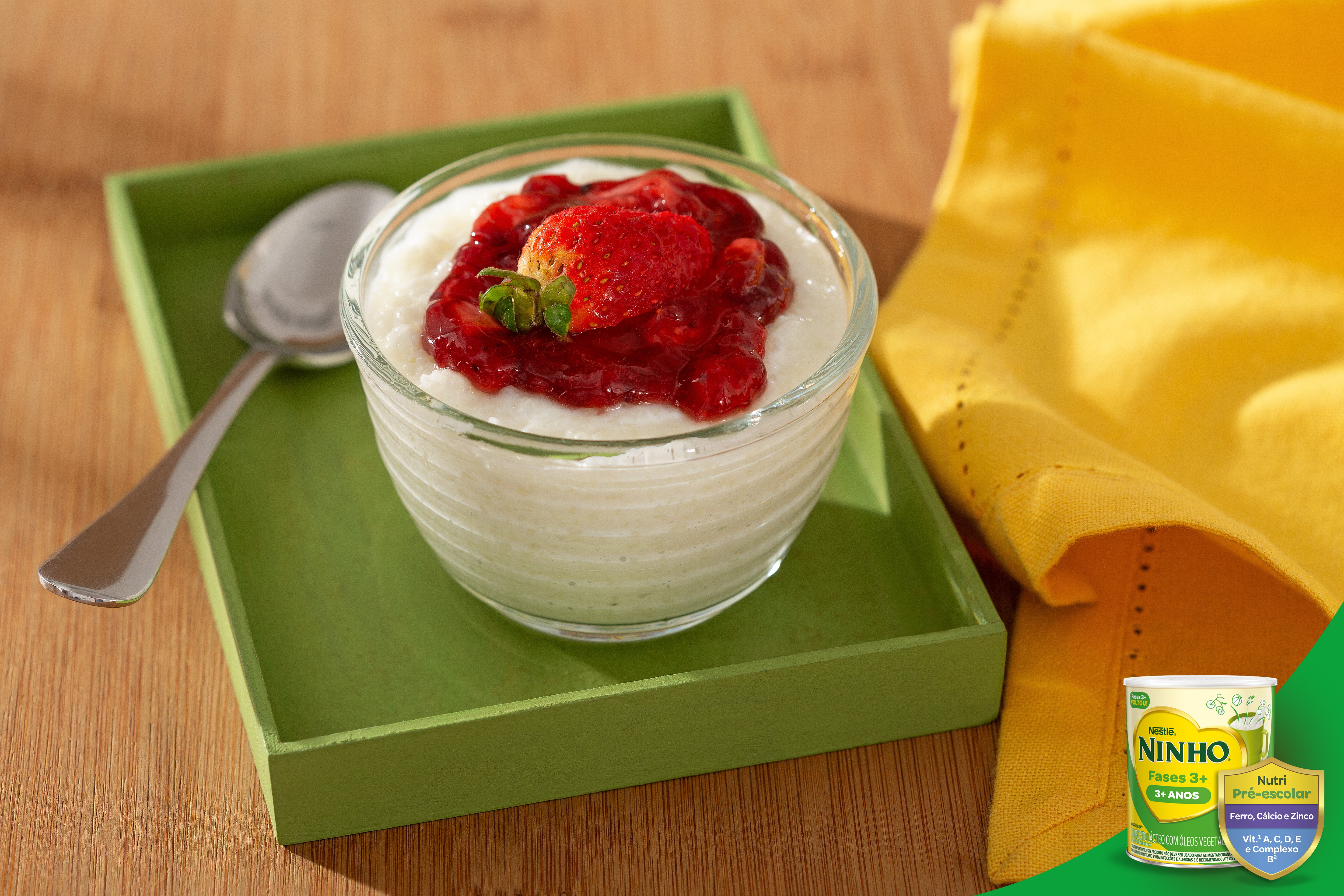 Receita de Pudim de Tapioca com Ninho Fases 3+