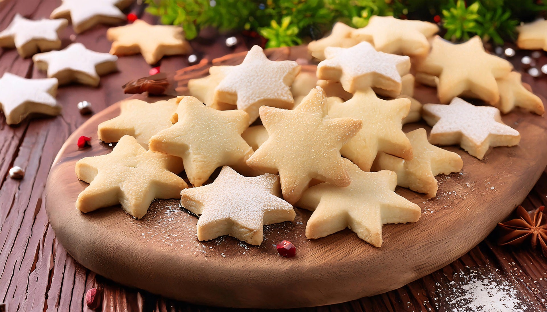 Biscoitos Natalinos com Extrato de Baunilha