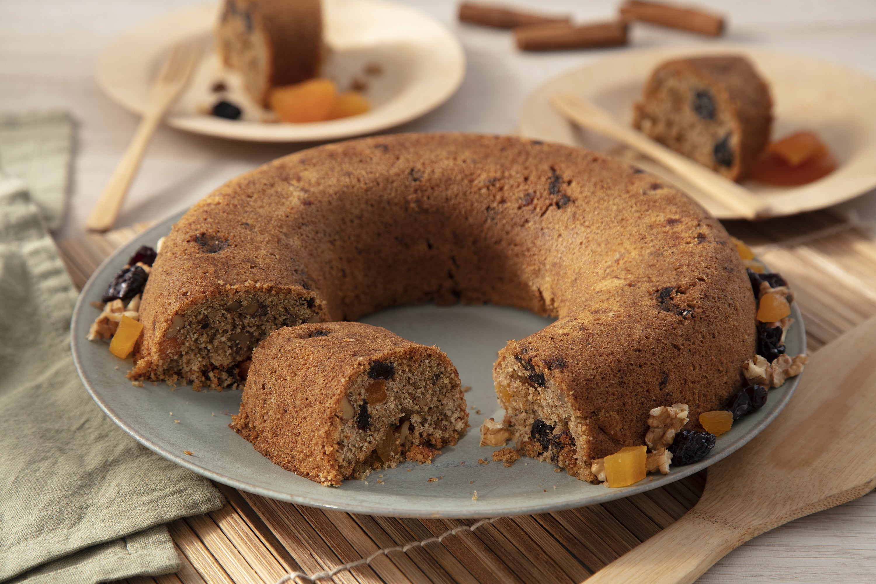 Bolo de Aveia com Frutas Secas