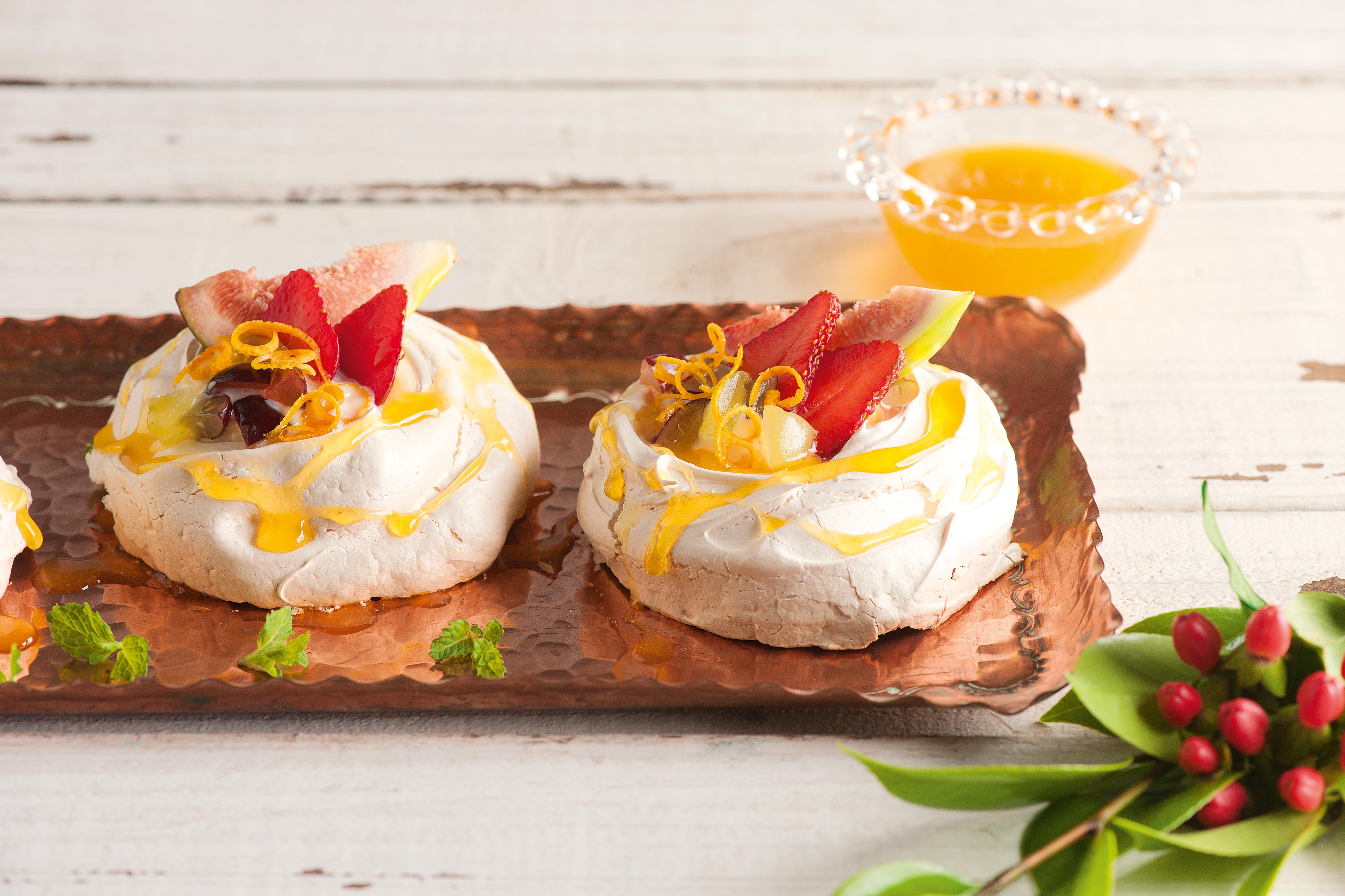 Merengue com Calda de Laranja