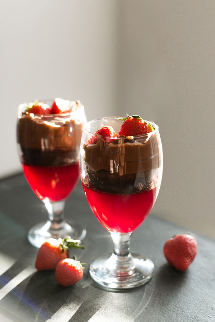 Parfait de Morango com Colágeno