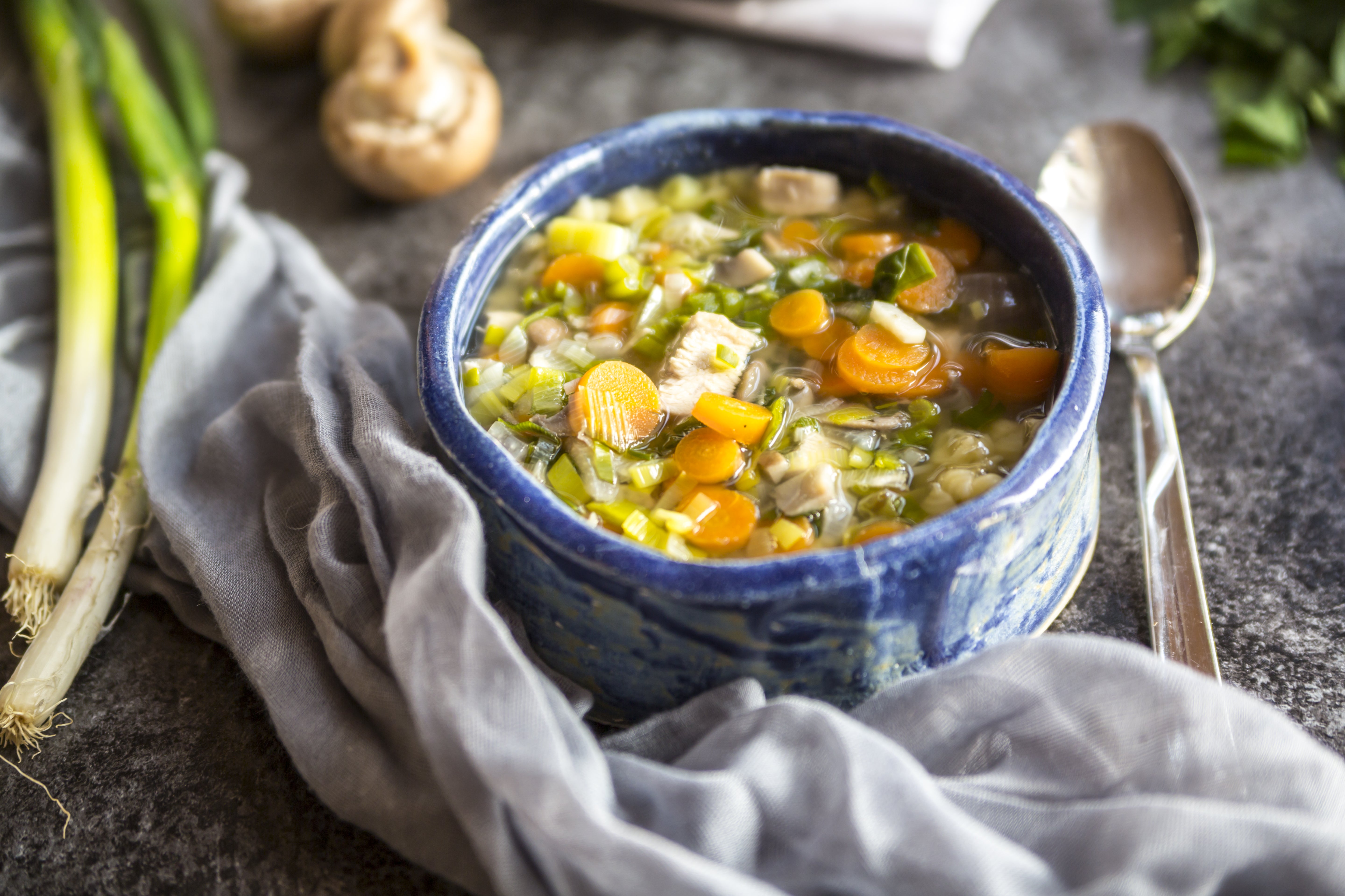 Sopa de Alho-poró, Cenoura e Mandioquinha