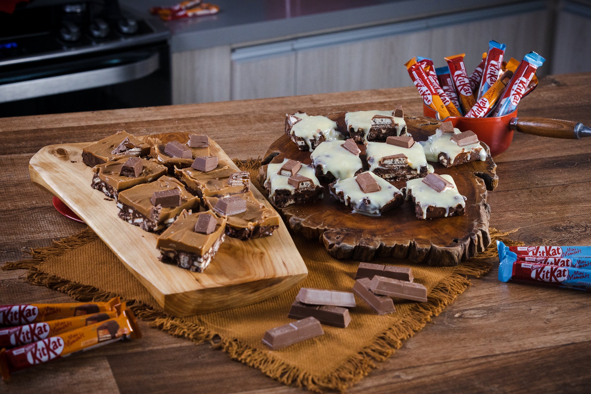 Fudge Bar com KitKat Mini Moments Caramel