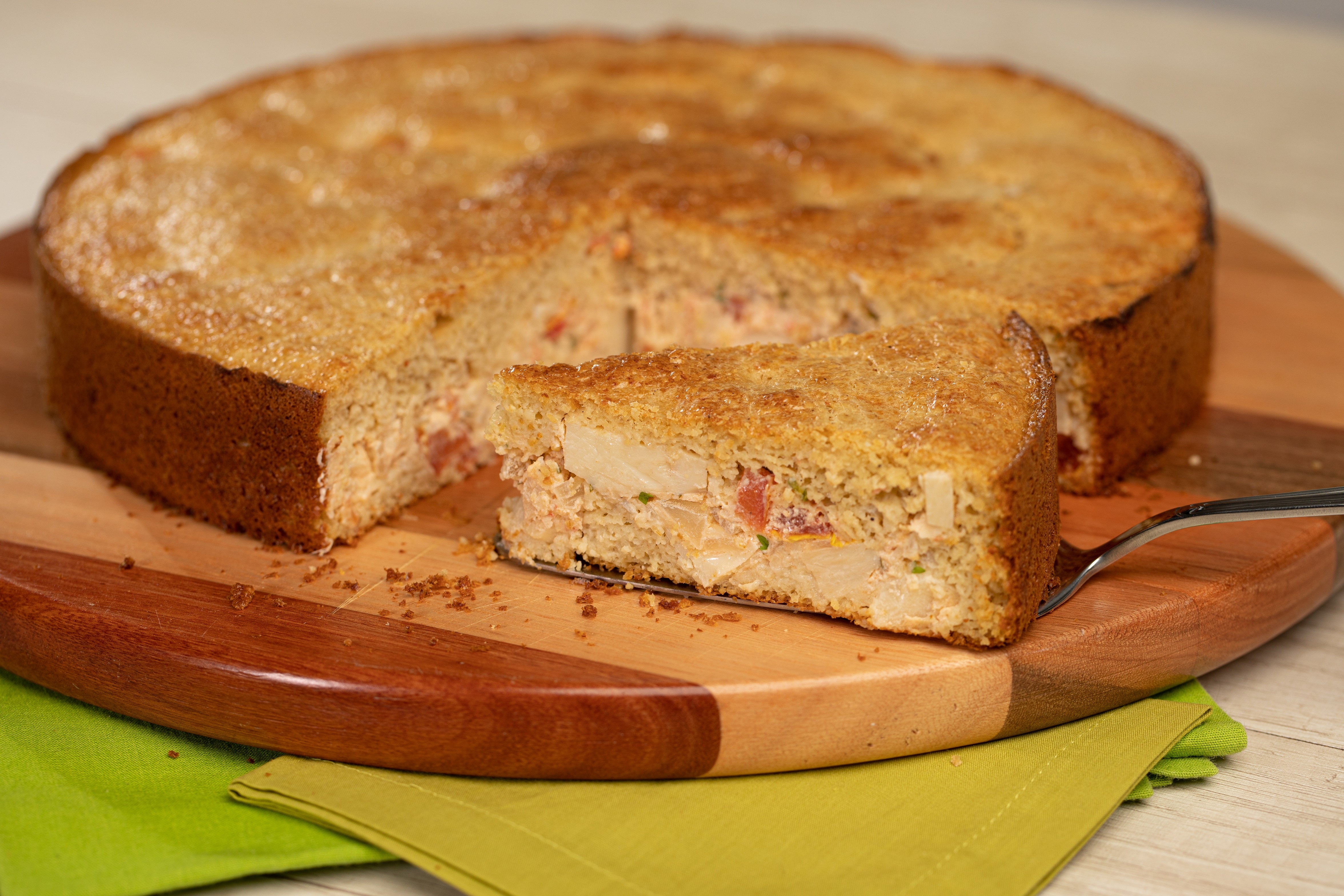 Torta de Liquidificador de Aveia com Palmito