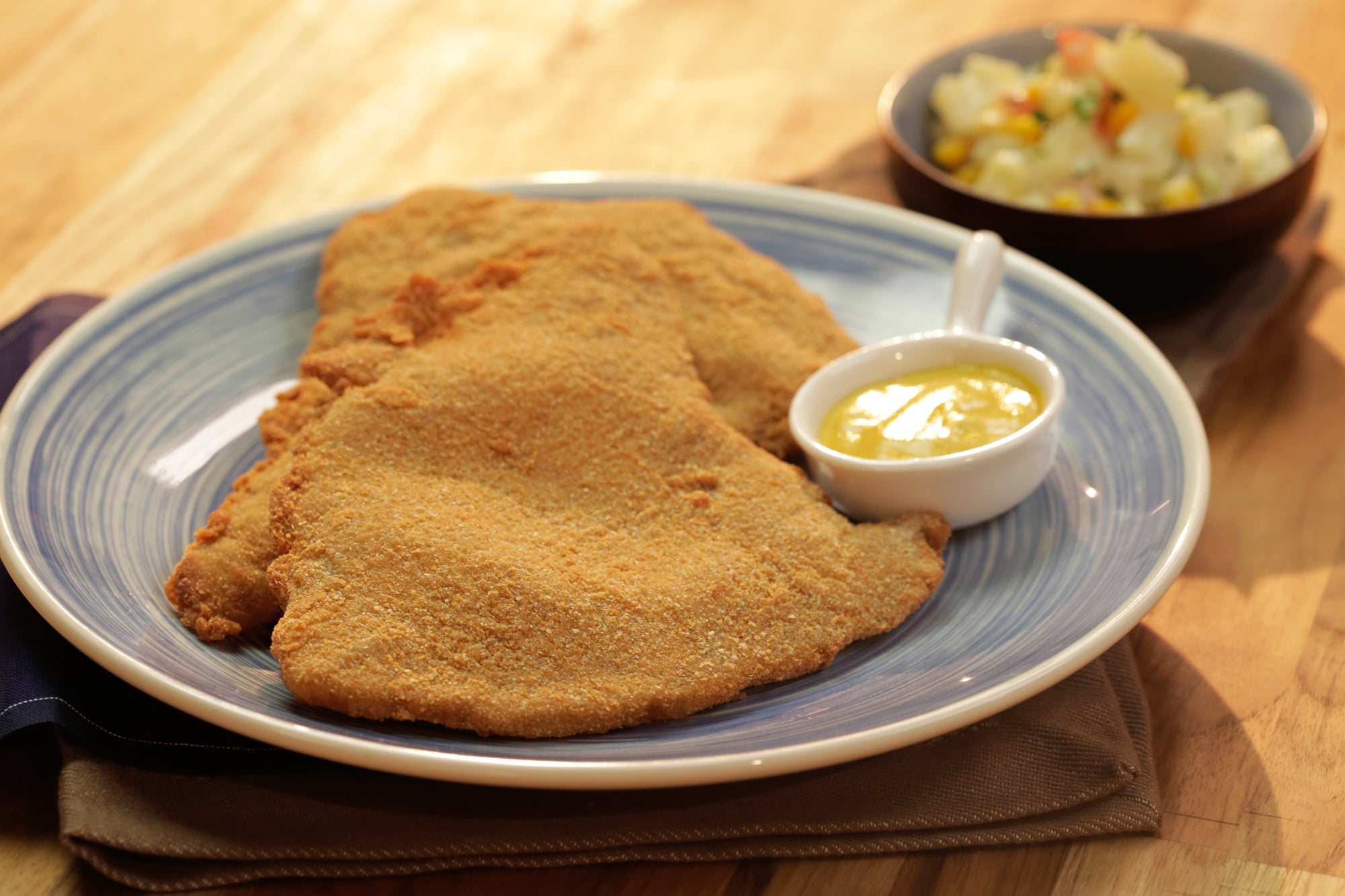 Bife à milanesa sem ovos