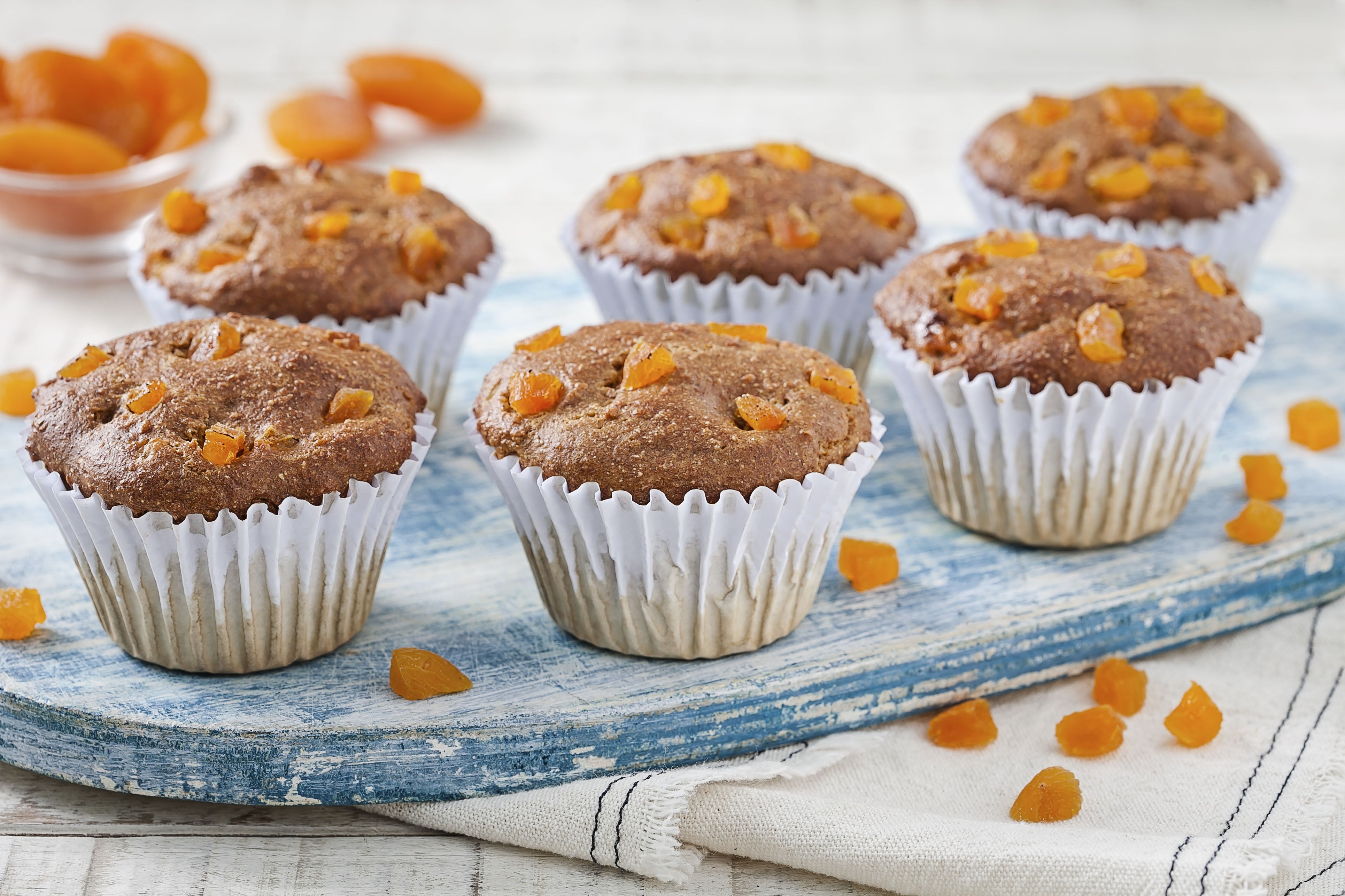 Muffin Integral de Damasco e Gengibre sem Açúcar