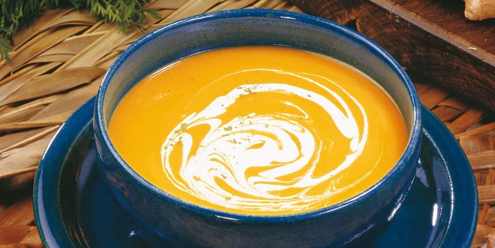 Sopa Creme de Laranja e Gengibre