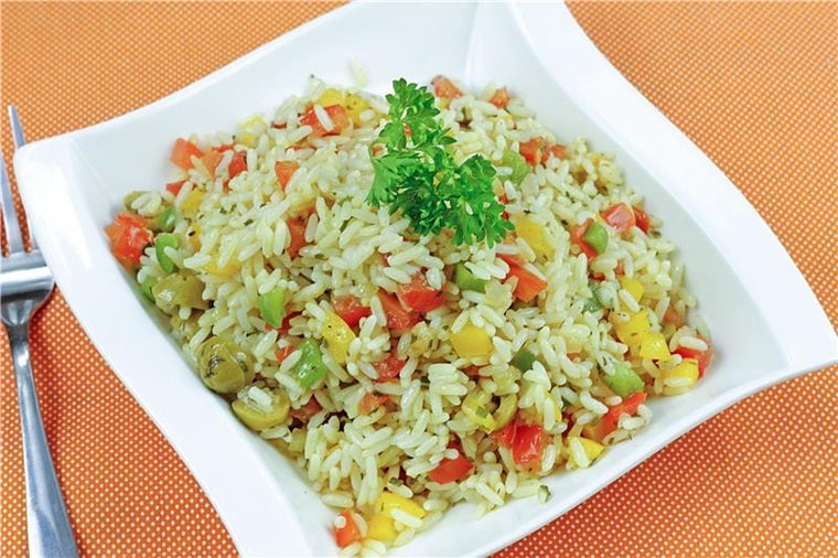 Receita de Arroz de Natal Colorido