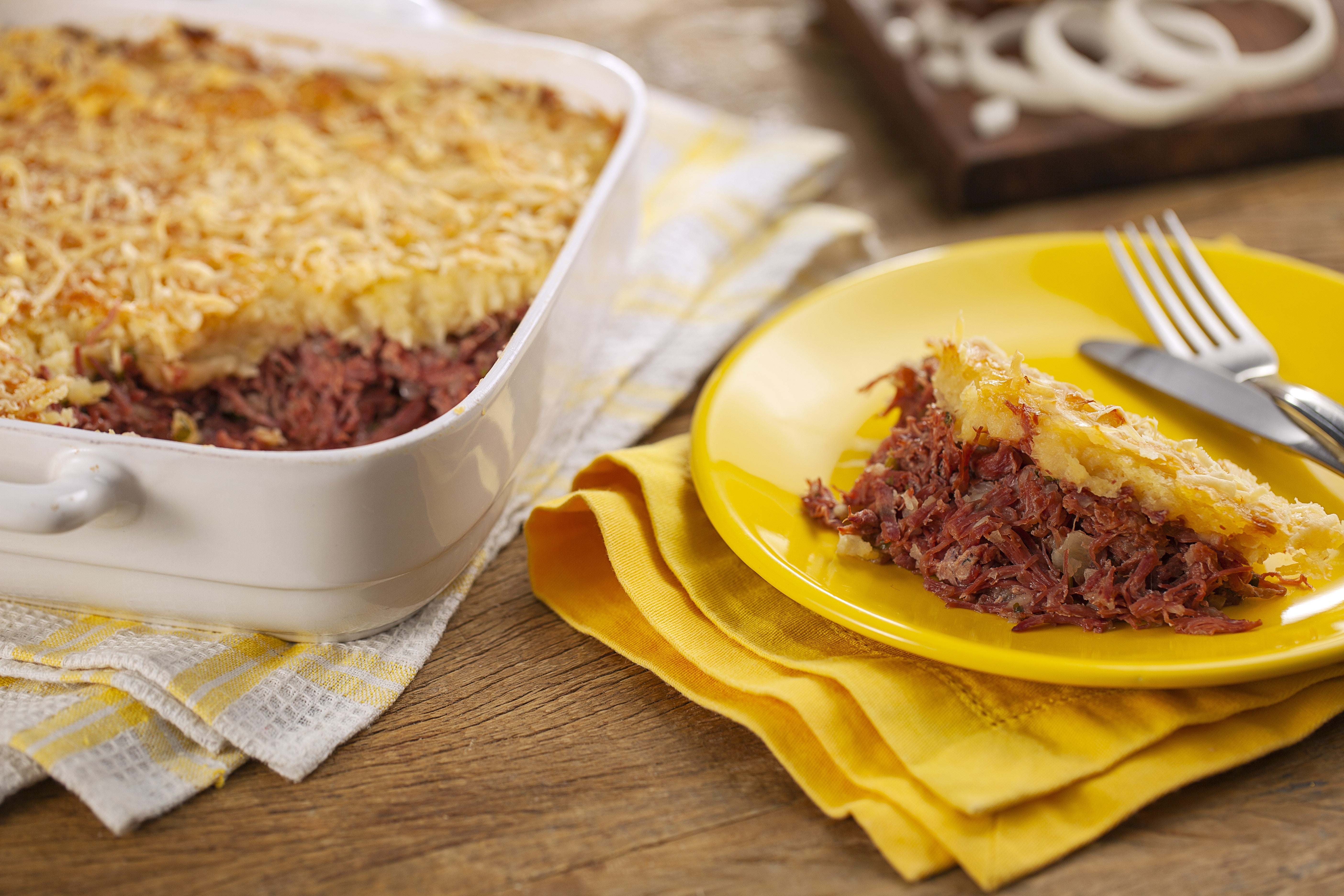 Escondidinho de Carne-seca com Bacon
