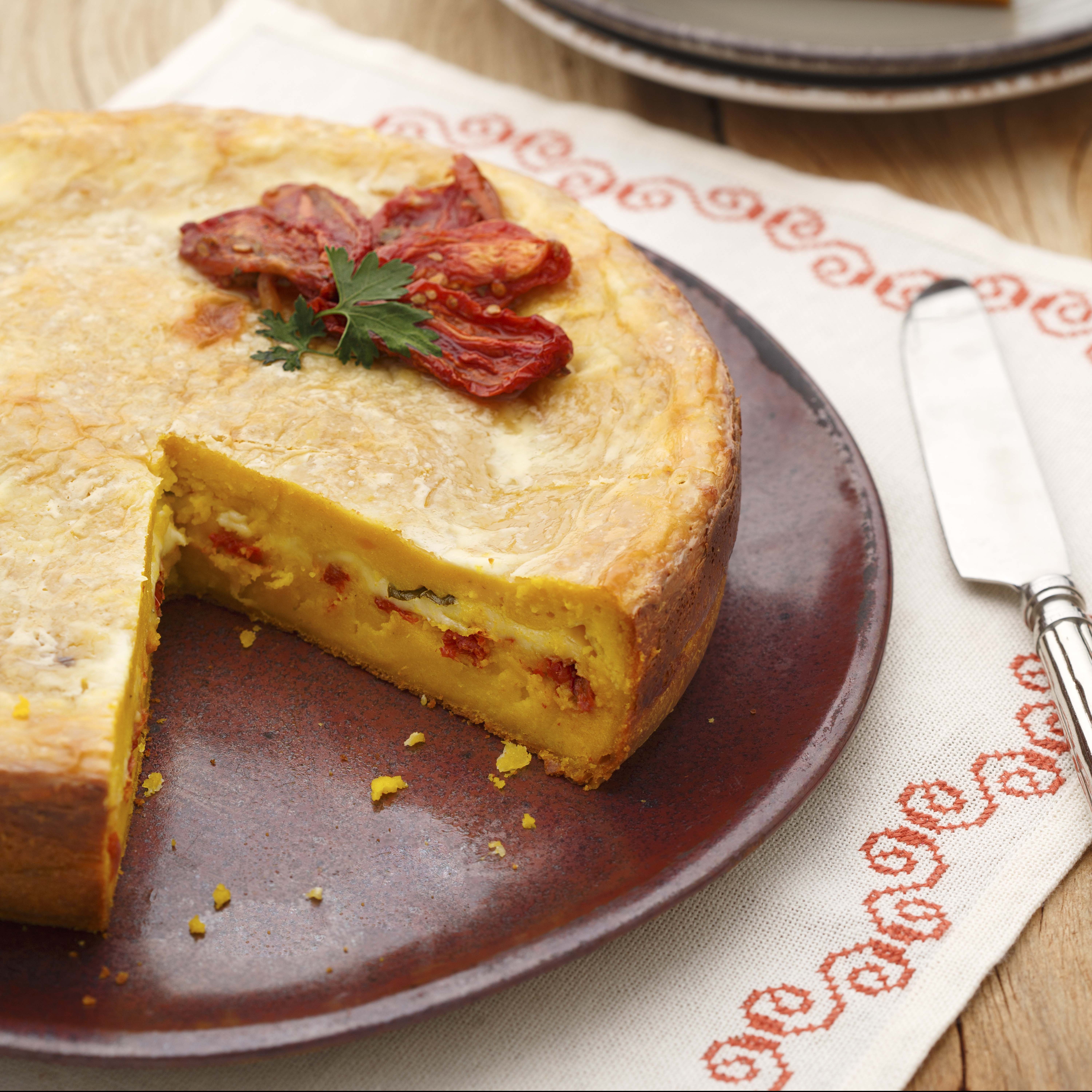 Torta de Abóbora com Queijo e Casquinha de Requeijão