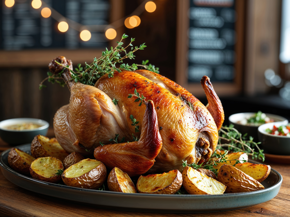 Receita de Frango de Natal Recheado com Farofa