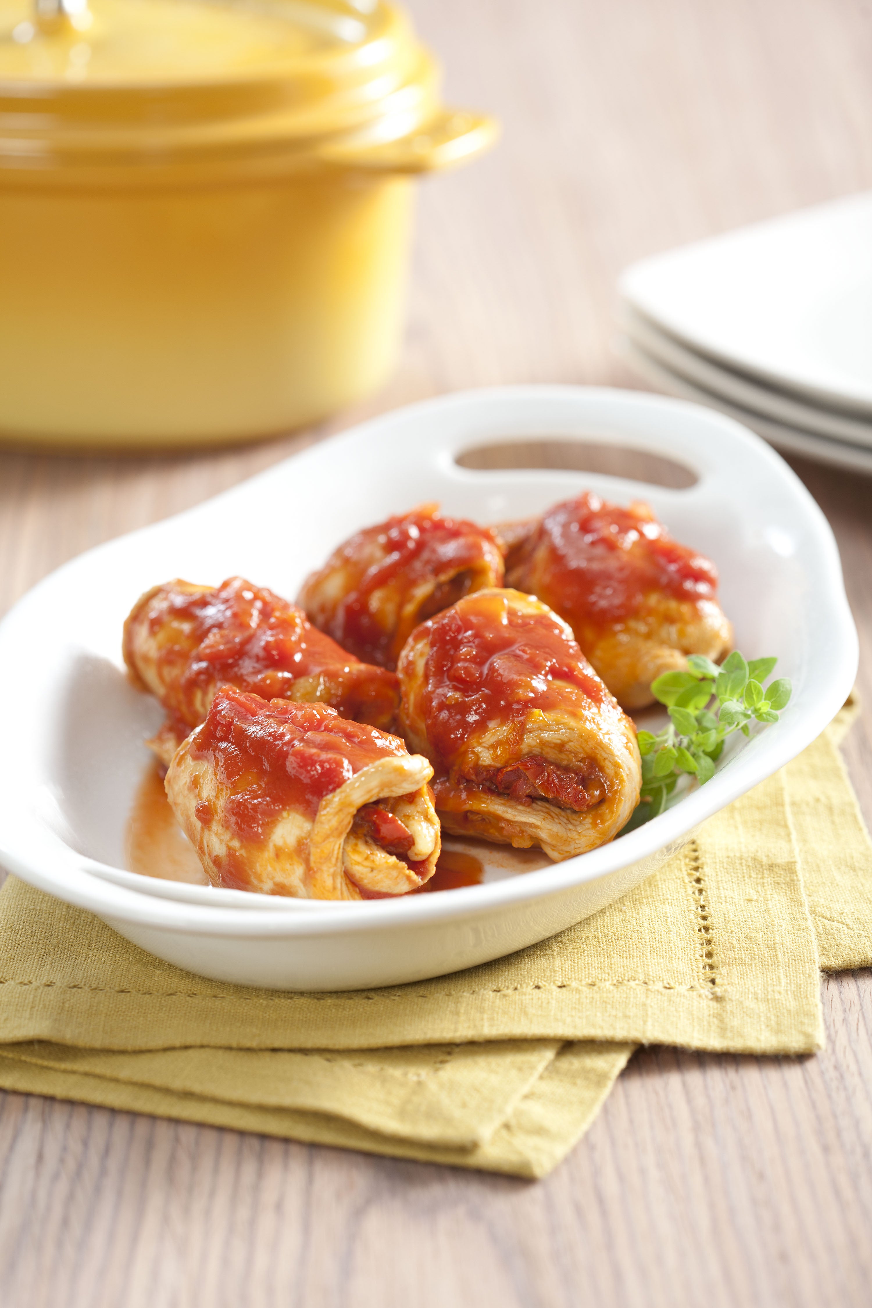Rolê de Frango com Tomate Seco