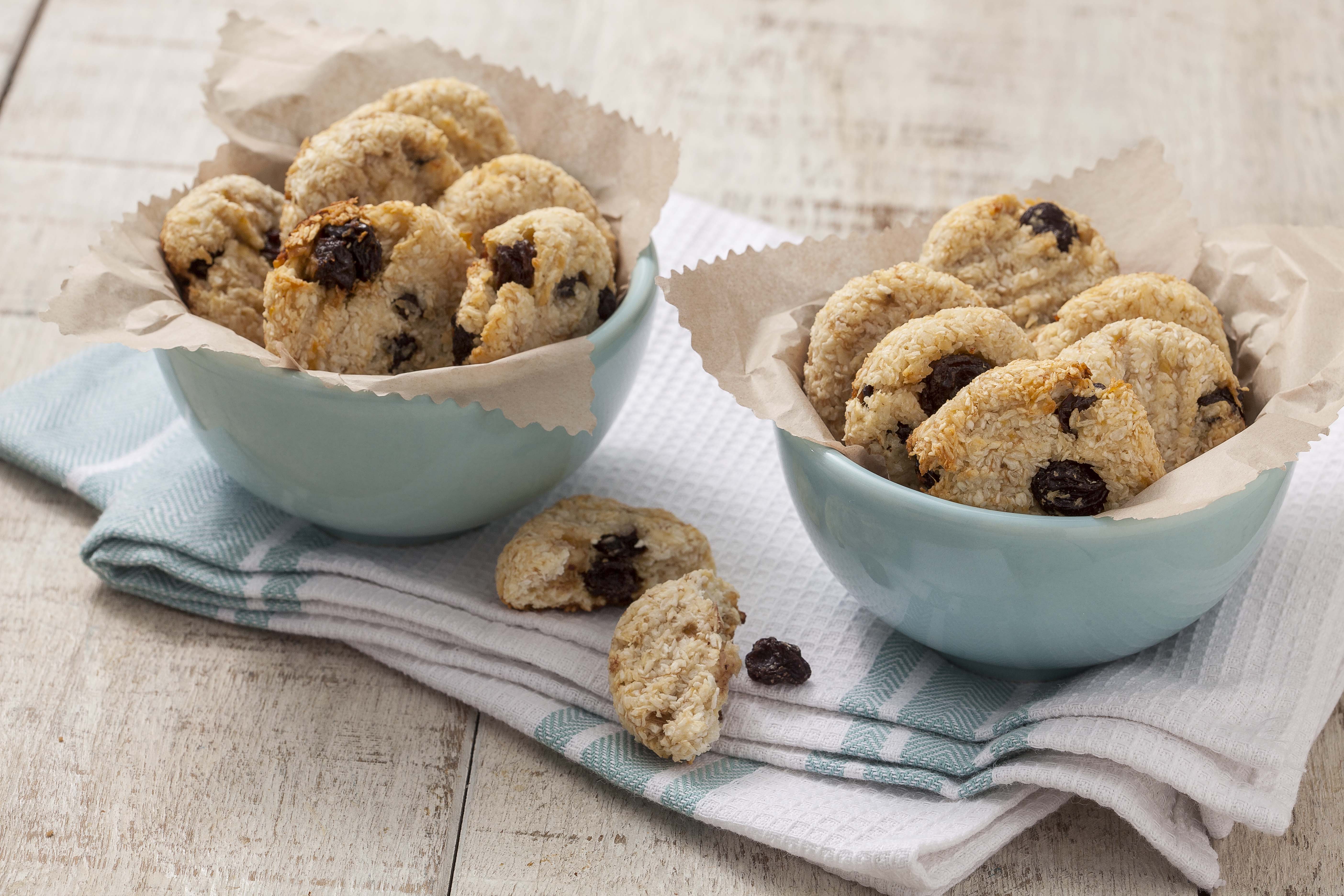 Biscoitinho de Banana e Coco sem Açúcar, Glúten e Lactose