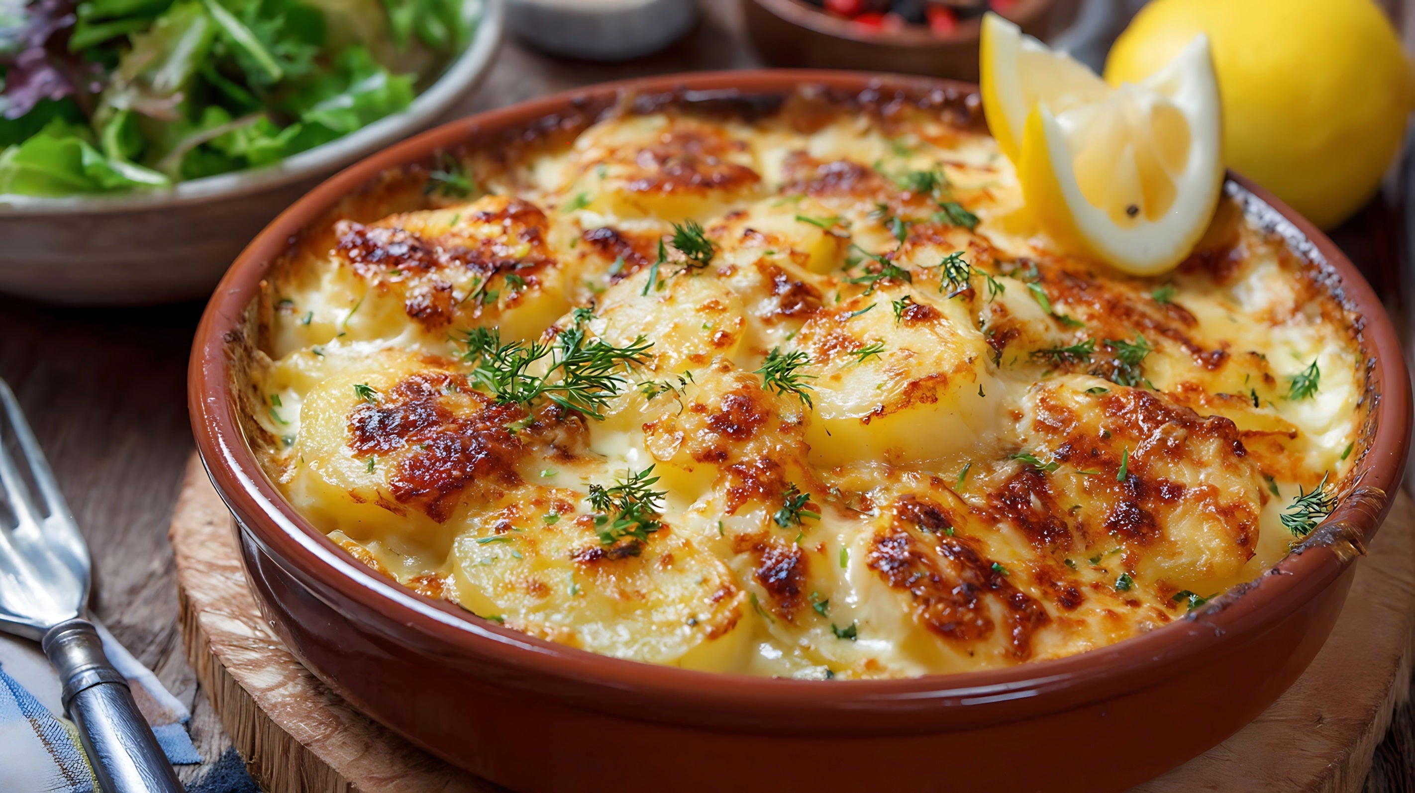 Receita de Bacalhau ao Forno com Nestlé Creme de Leite e Batatas