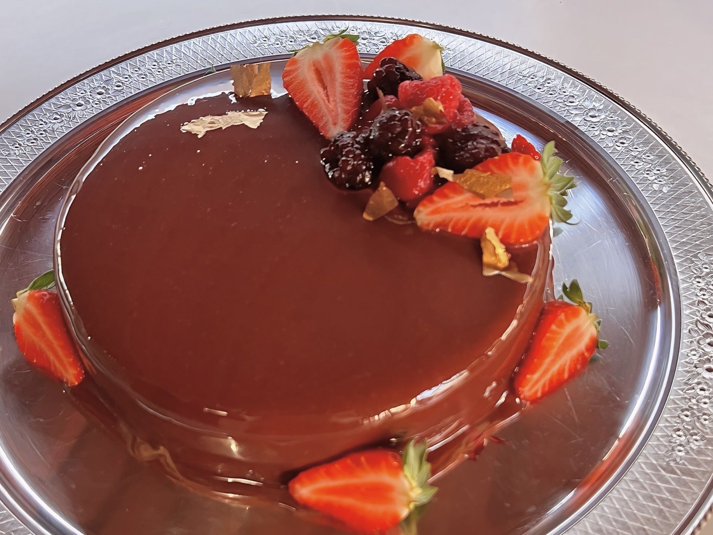 Receita de Entremet de Chocolate e Frutas Vermelhas
